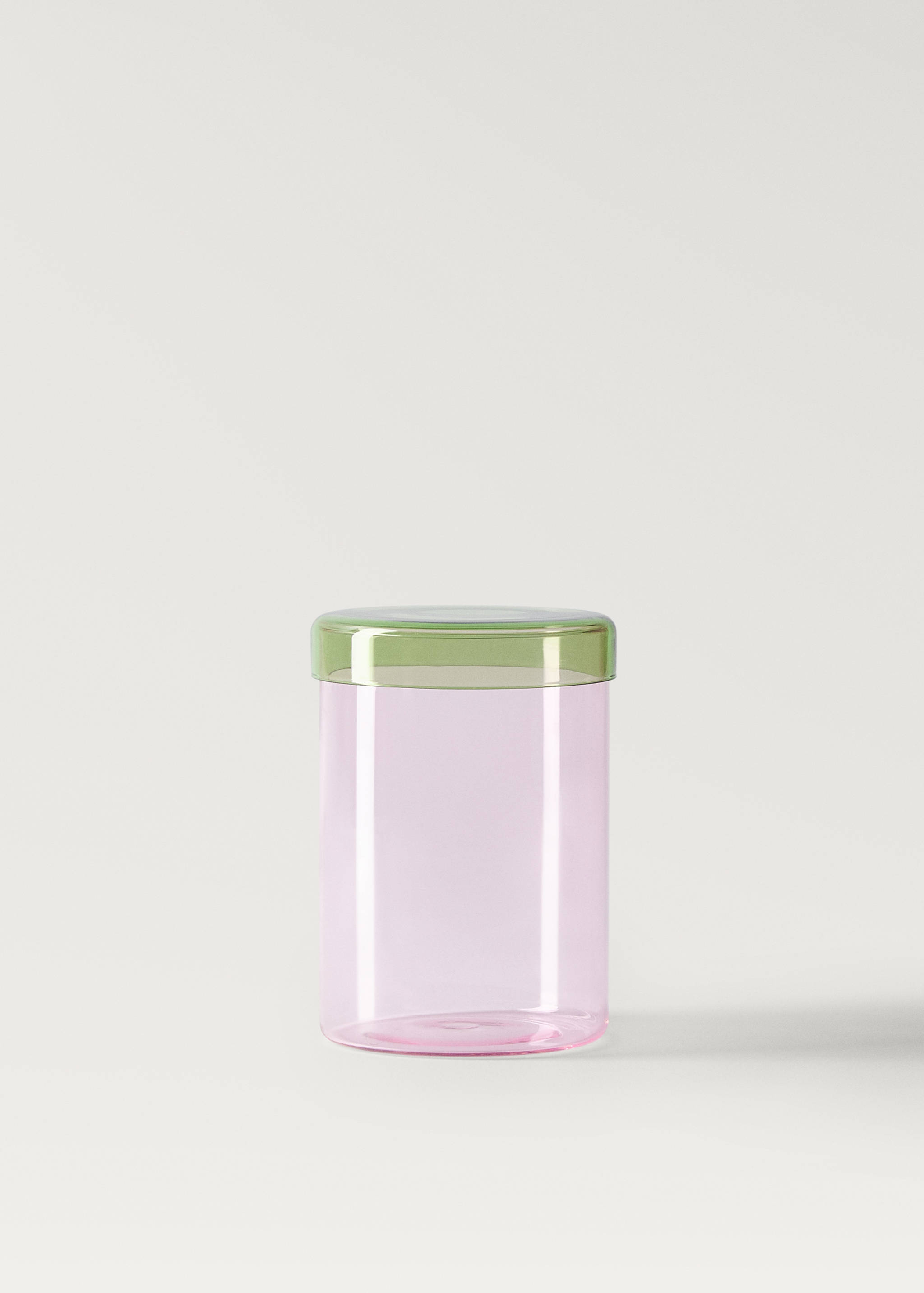Two-tone borosilicate canister with lid - Article without model