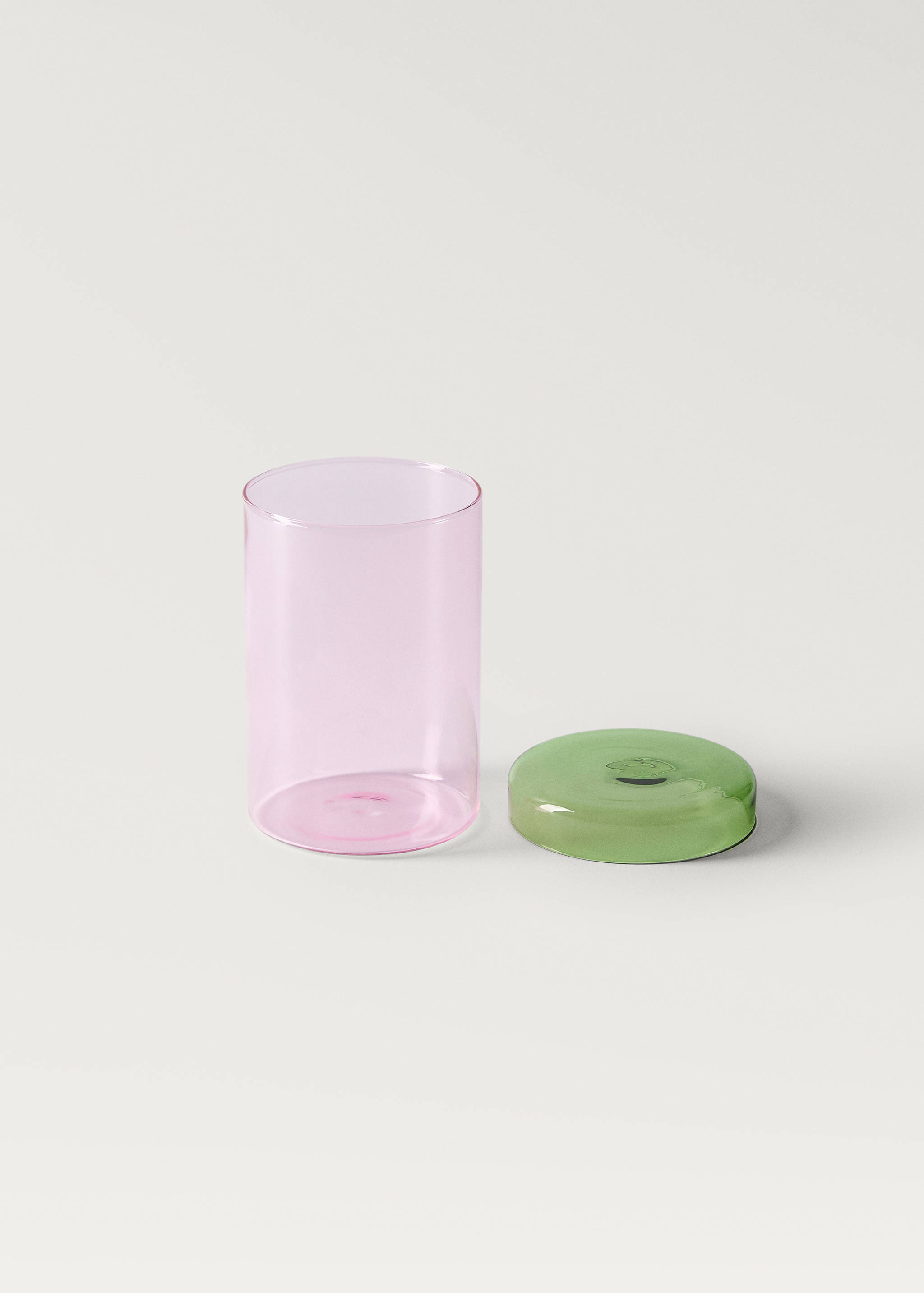 Two-tone borosilicate canister with lid - Details of the article 1