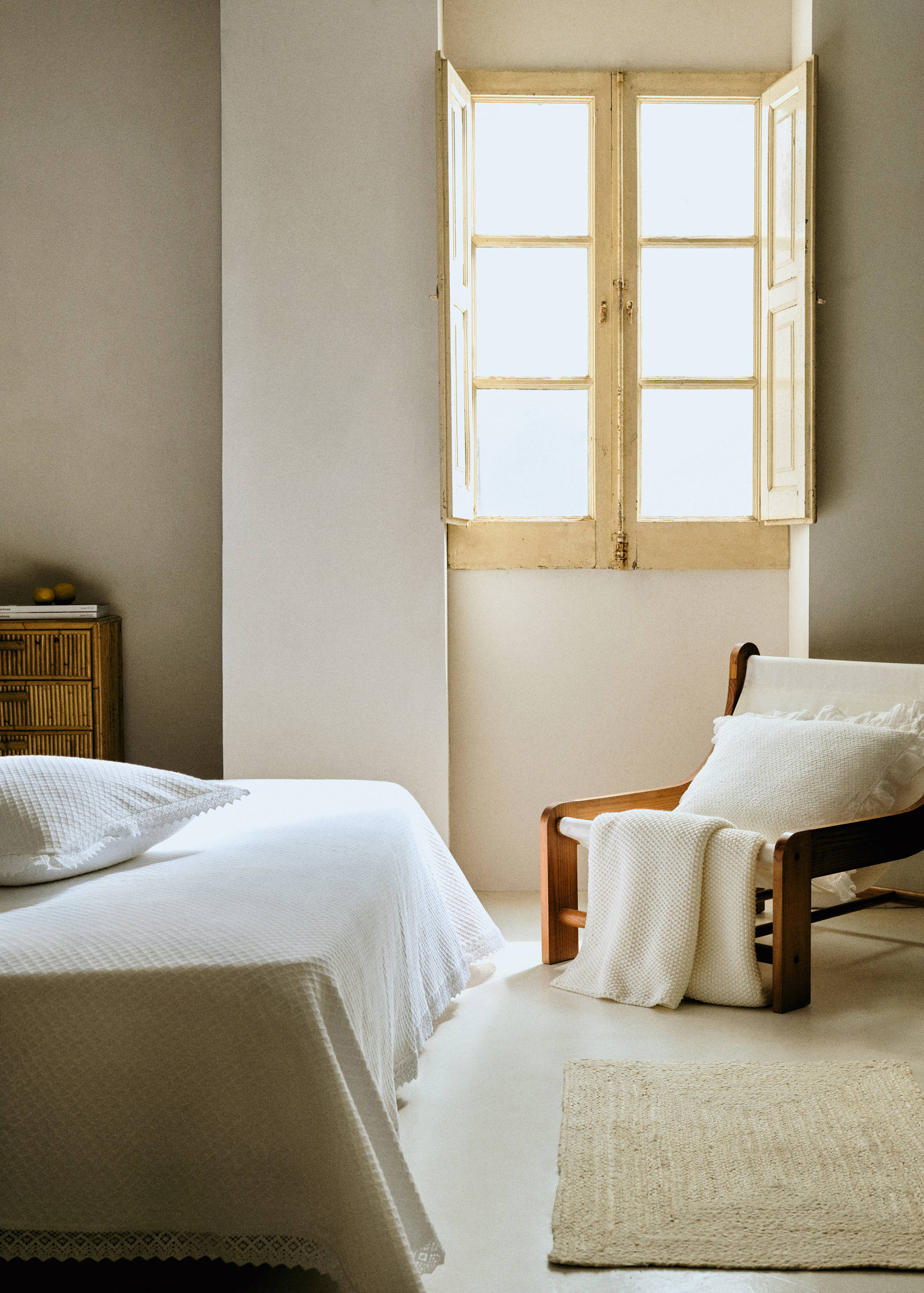 Sängöverkast i jacquardbomull med diamantmönster och spets för 130/150 cm säng - Detaljer om artikeln 6