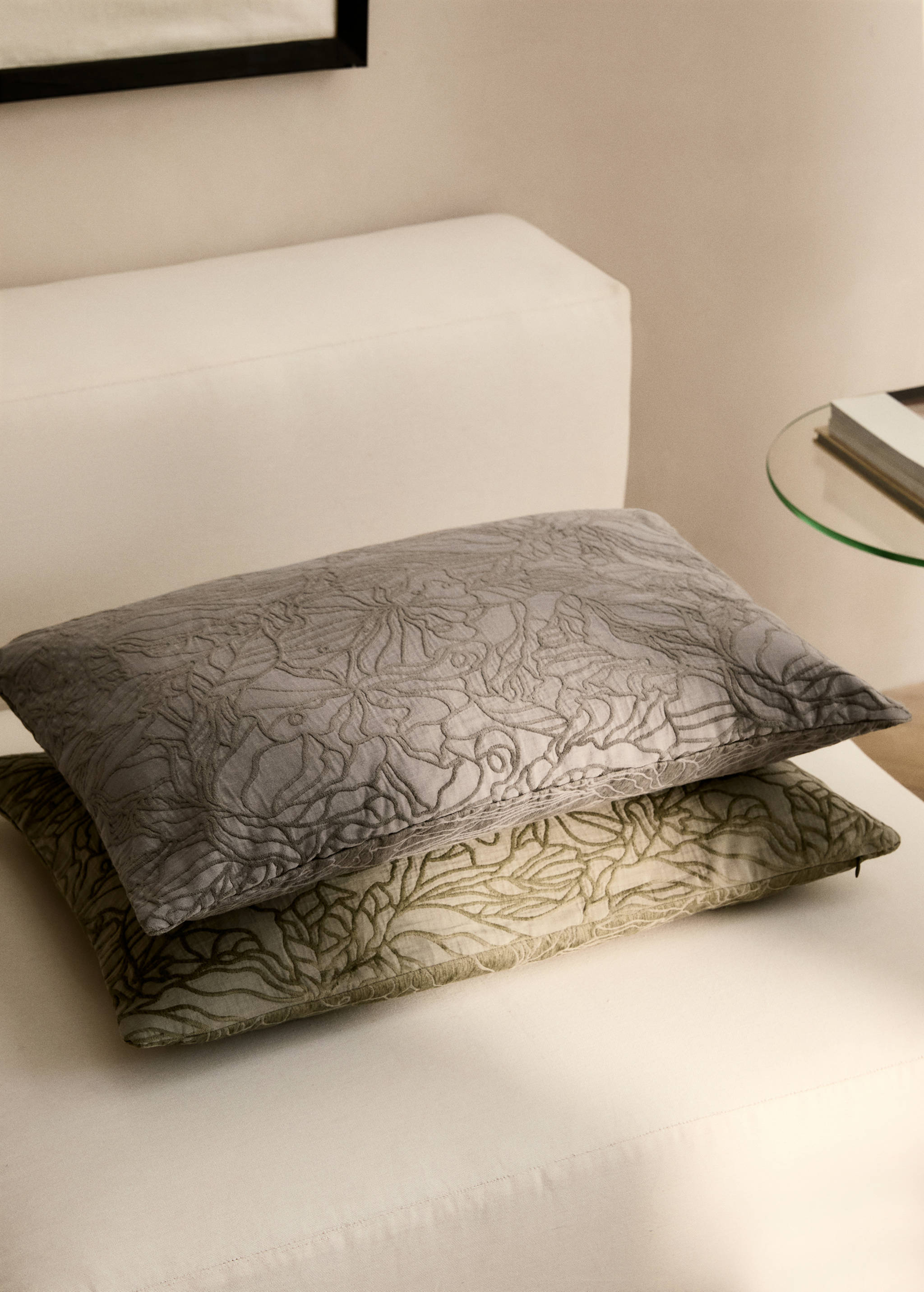 Jacquard fabric cushion cover 40x60 cm - General plane