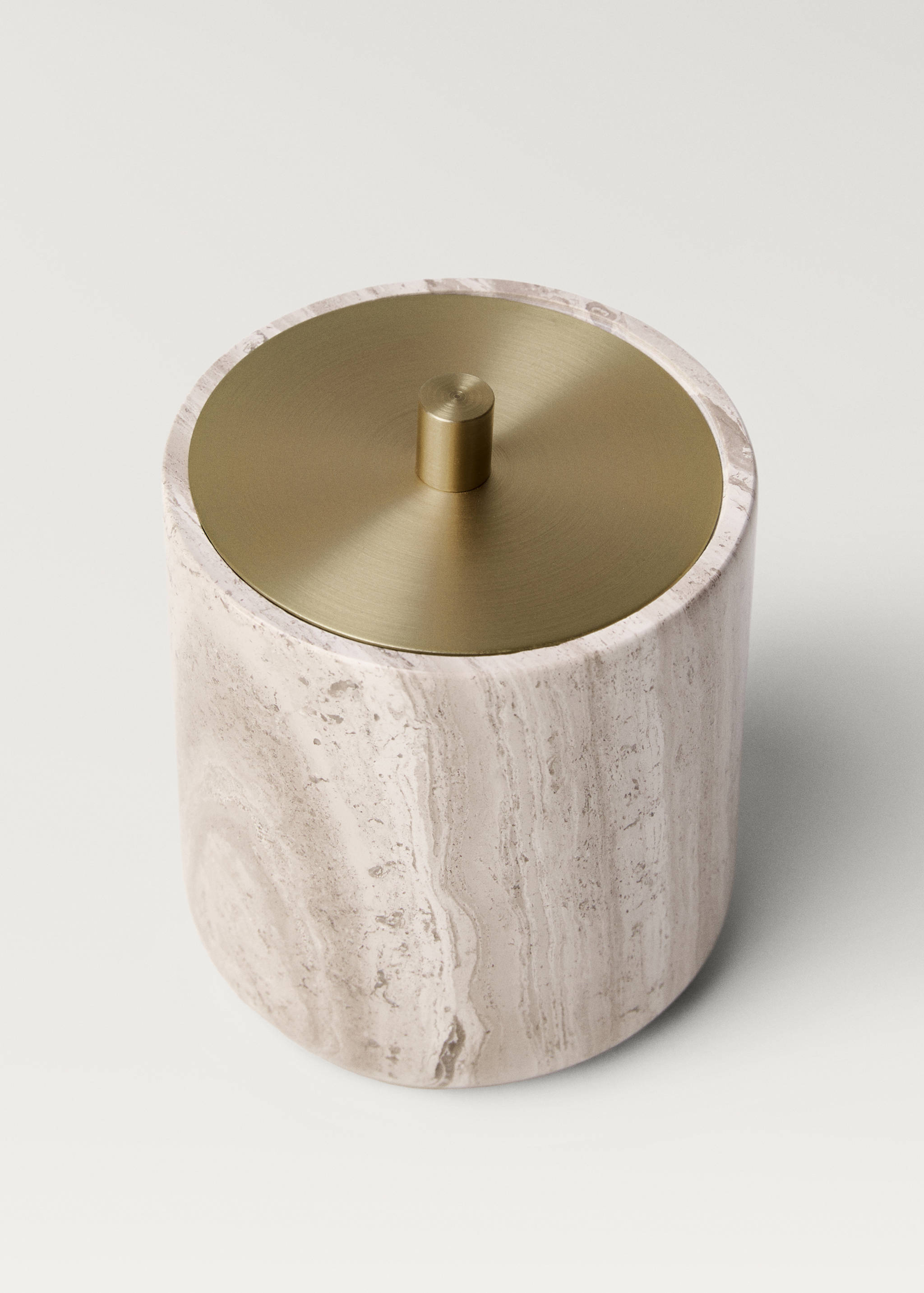Marmordose für das Badezimmer mit Metalldeckel - Detail des Artikels 2