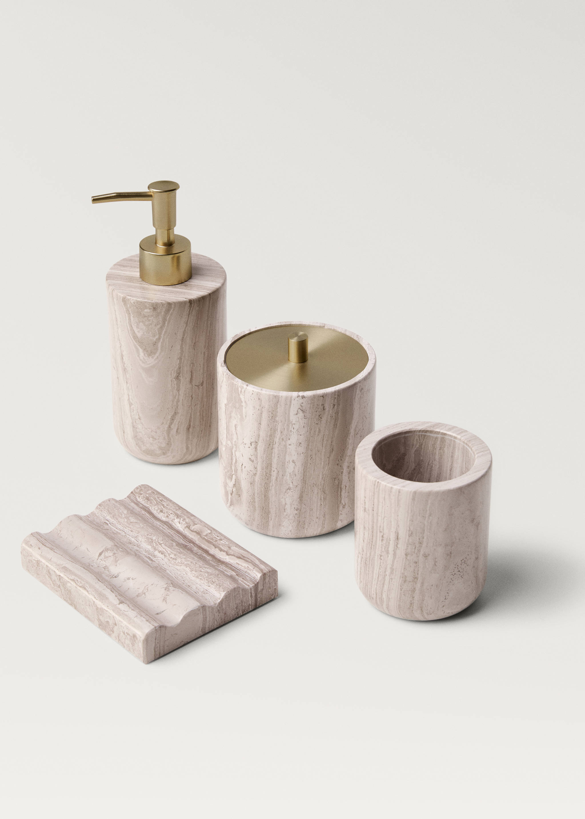 Marmordose für das Badezimmer mit Metalldeckel - Detail des Artikels 3