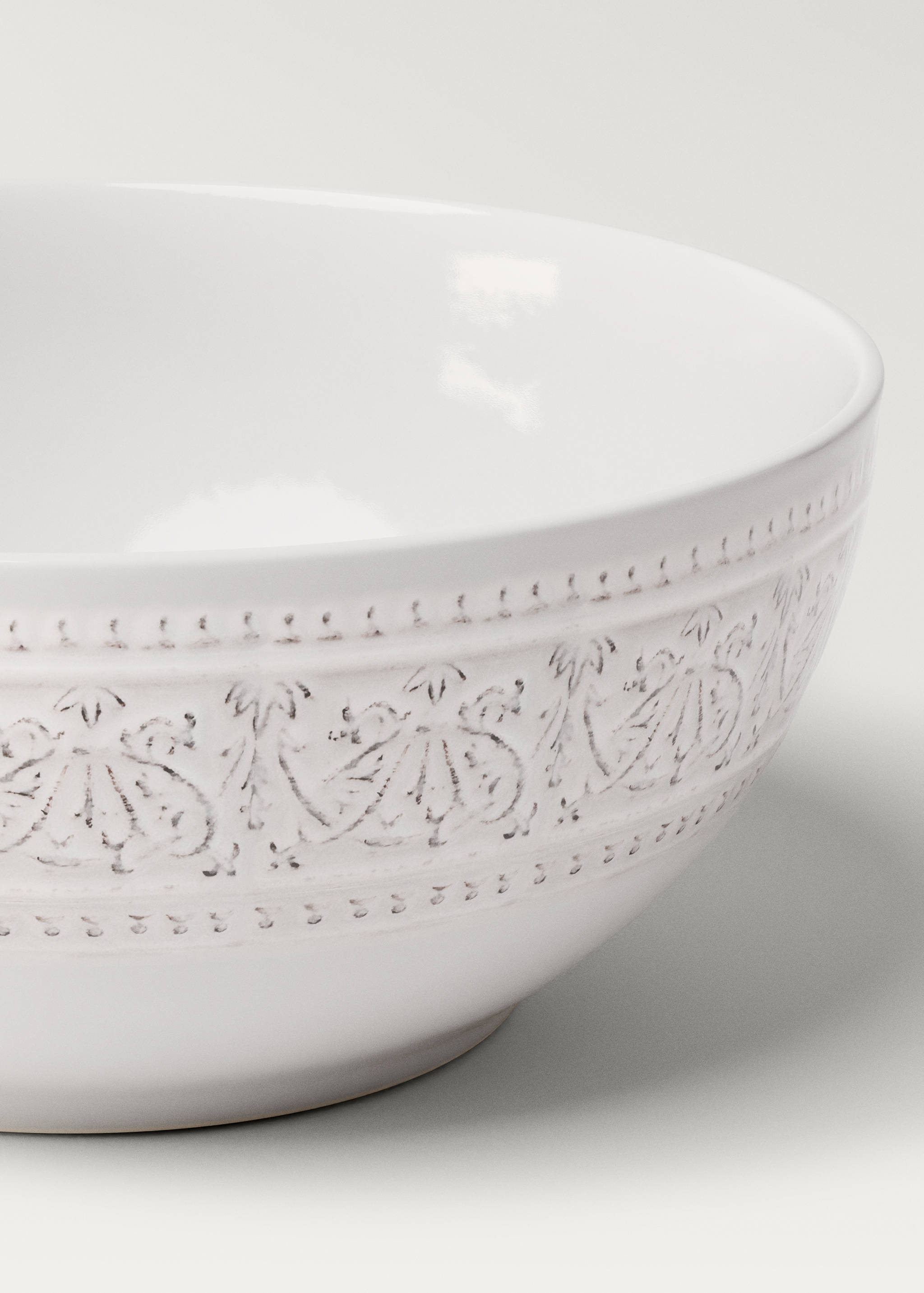 Steingut-Salatschüssel mit Bordüre - Detail des Artikels 2