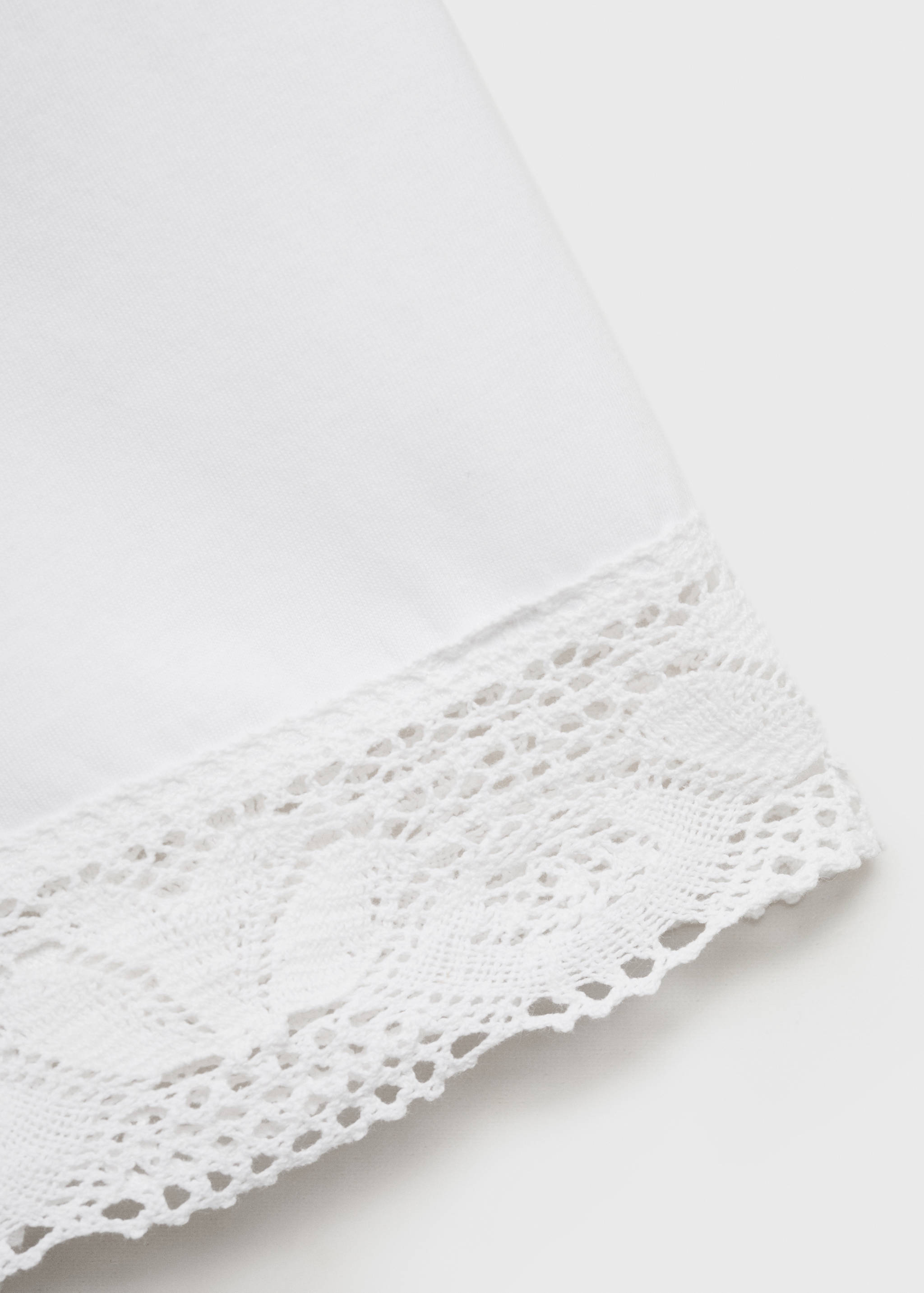 Robe de chambre coton détails dentelle - Détail de l'article 0