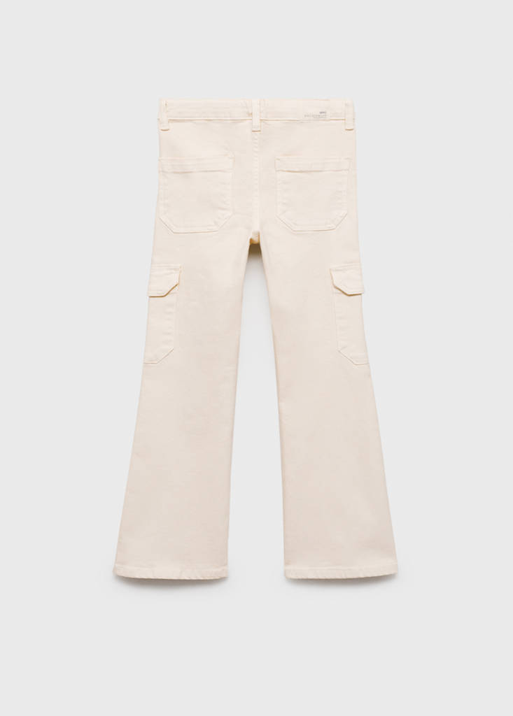 Flared cargo jeans — Sand