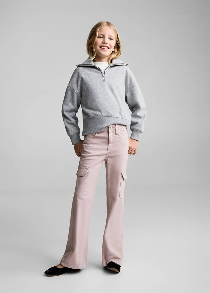Flared cargo jeans — Light/Pastel Purple