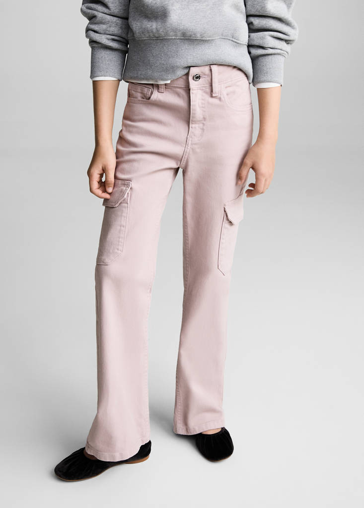 Flared cargo jeans — Light/Pastel Purple