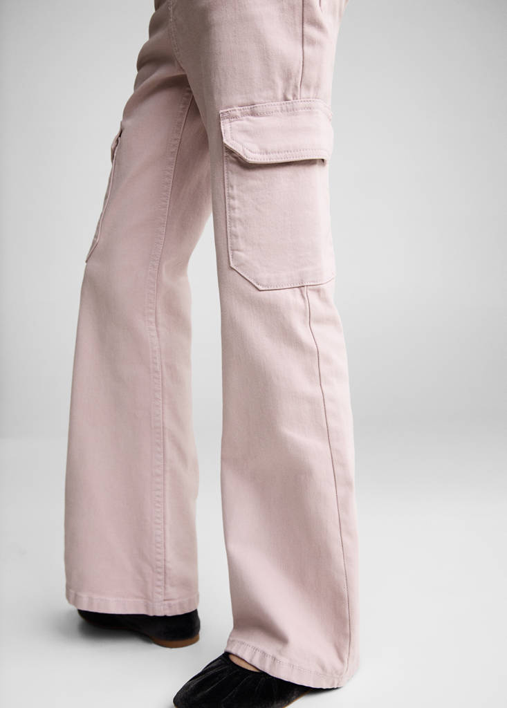 Flared cargo jeans — Light/Pastel Purple