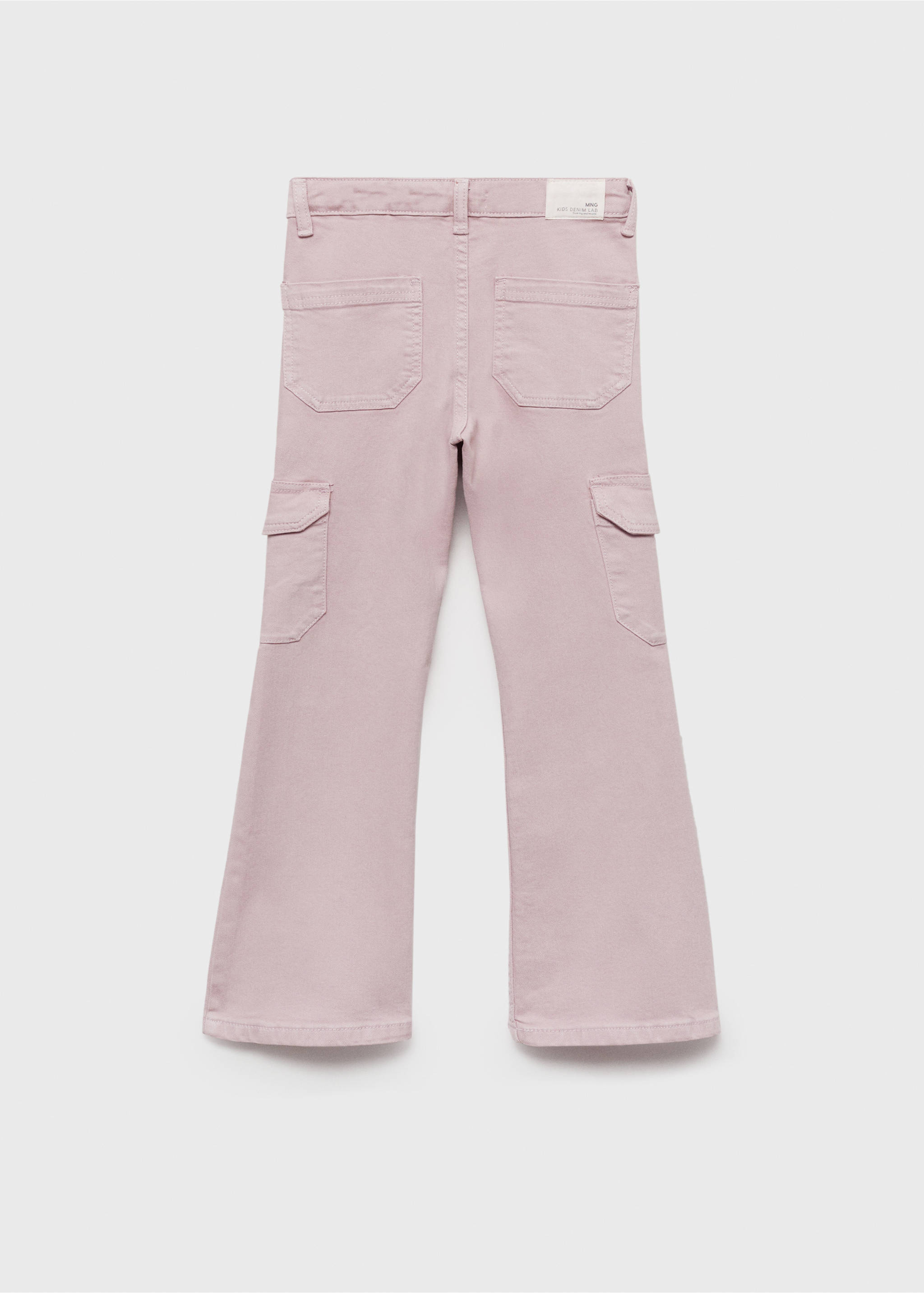 Jean cargo flare - Verso de l’article, Violet clair/pastel. Ref: 87083269-00.