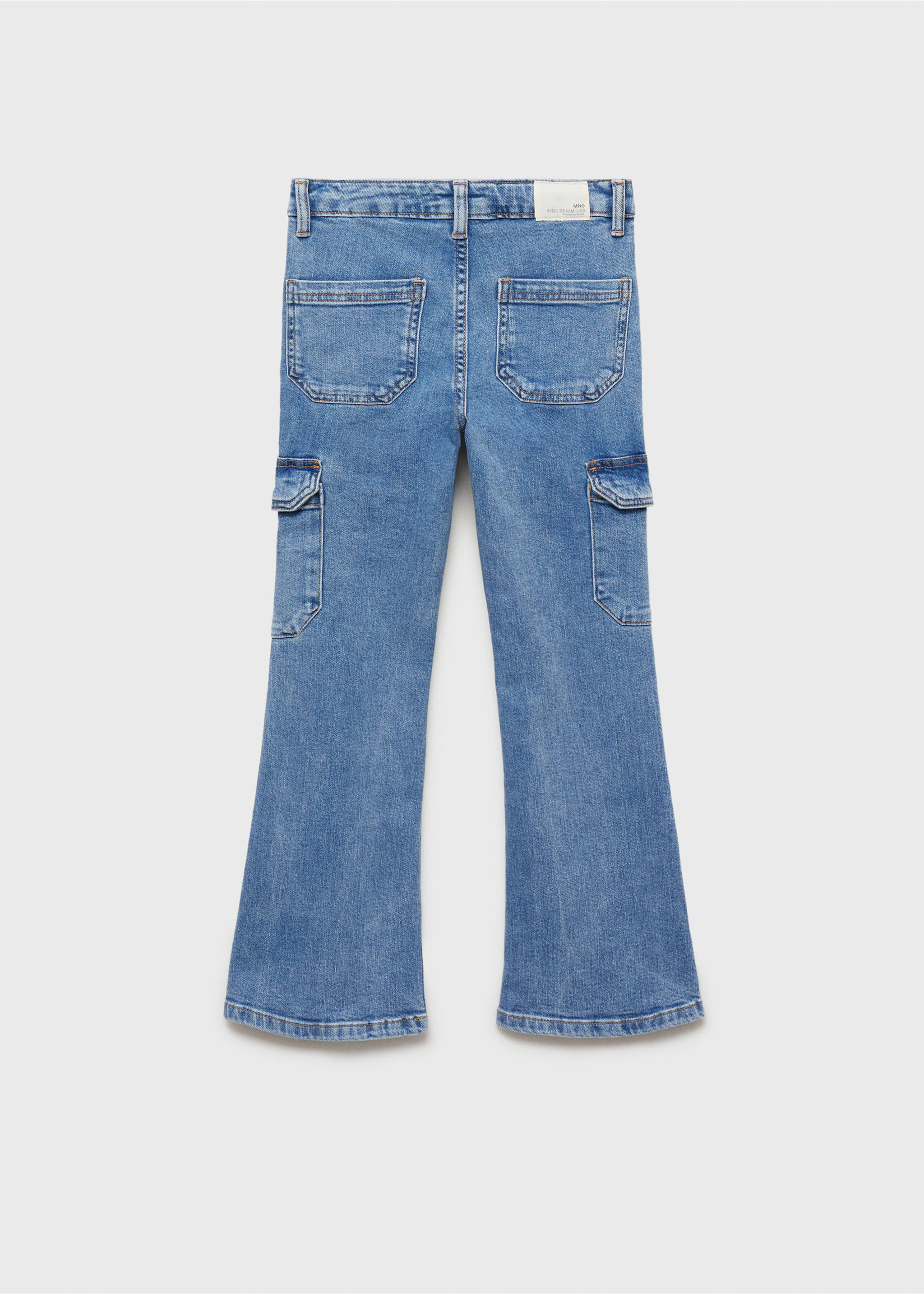 Jean cargo flare - Verso de l’article, Bleu moyen. Ref: 87083269-00.