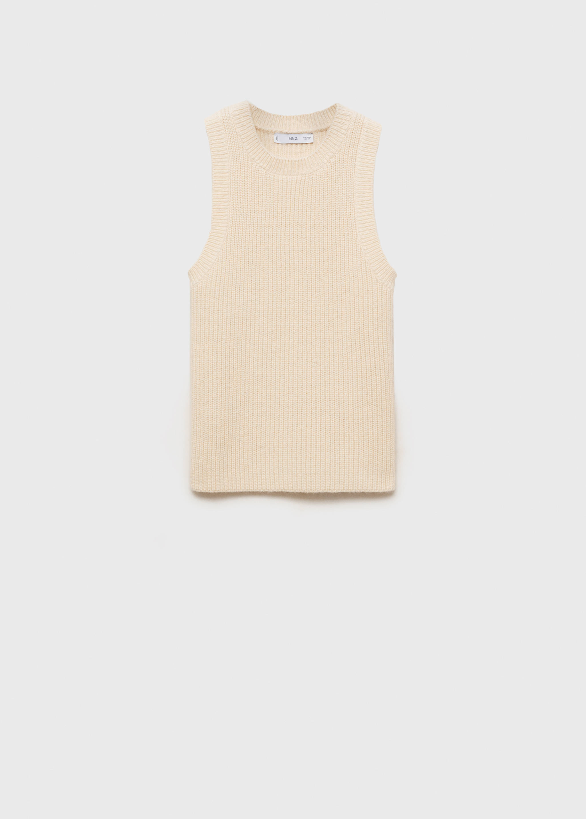 Geribde top van een wolblend - Artikel zonder model