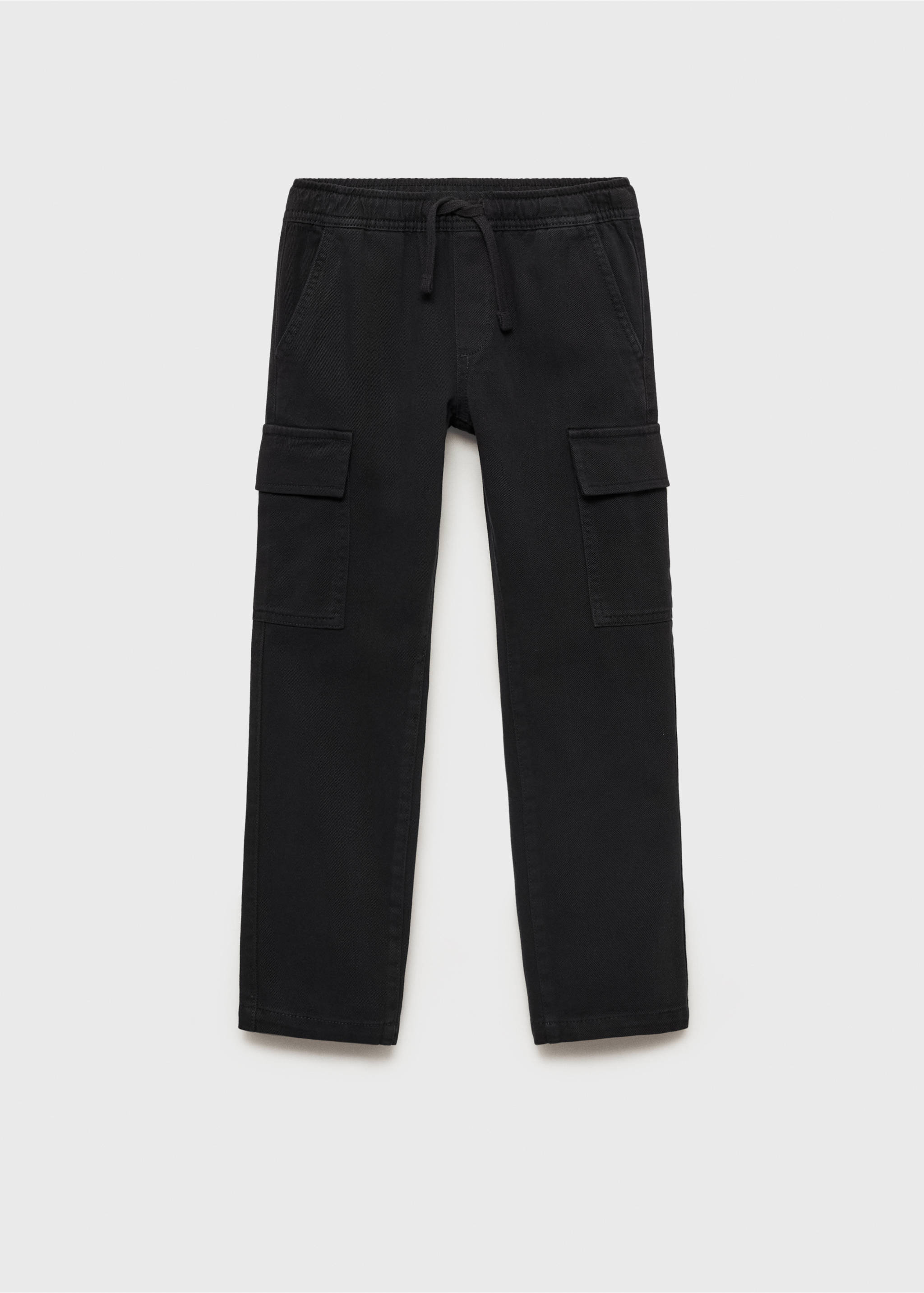 Straight cargo trousers - Article without model, Black. Ref: 87083272-00.