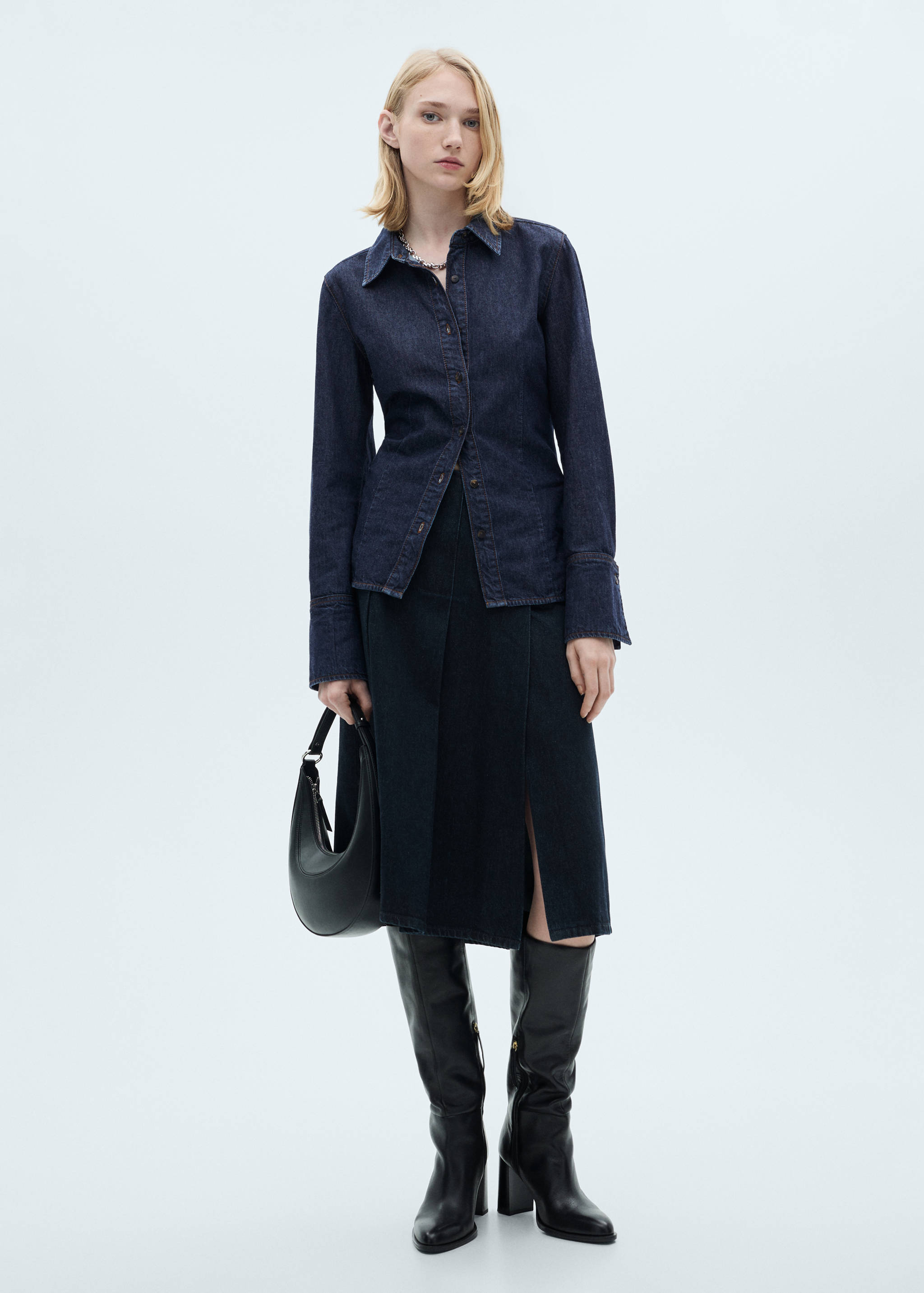 Chemise en jean rinse wash - Plan général