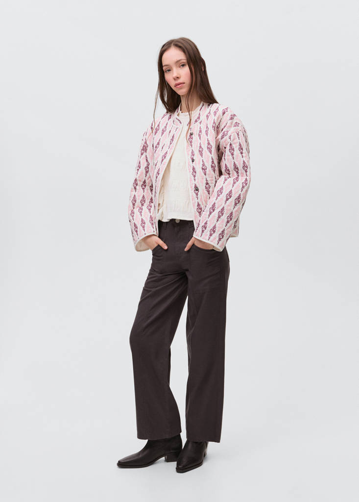 Quilted cotton jacket — Pastel Pink