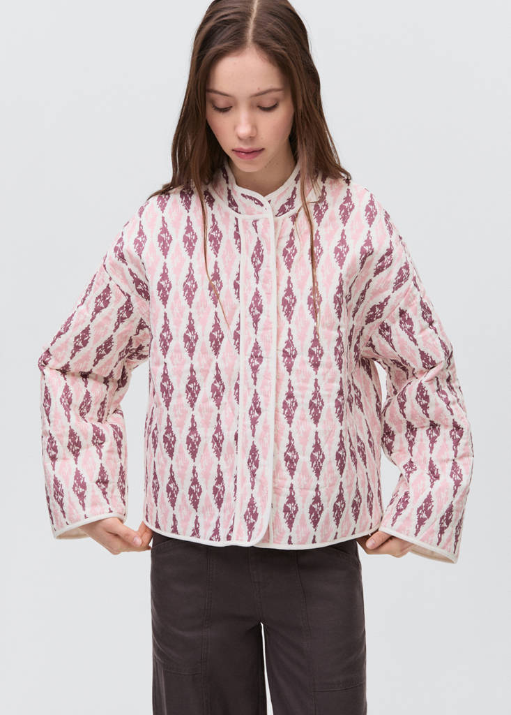Quilted cotton jacket — Pastel Pink