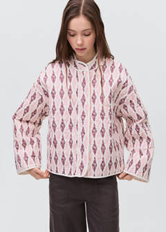 Quilted cotton jacket — Pastel Pink 2