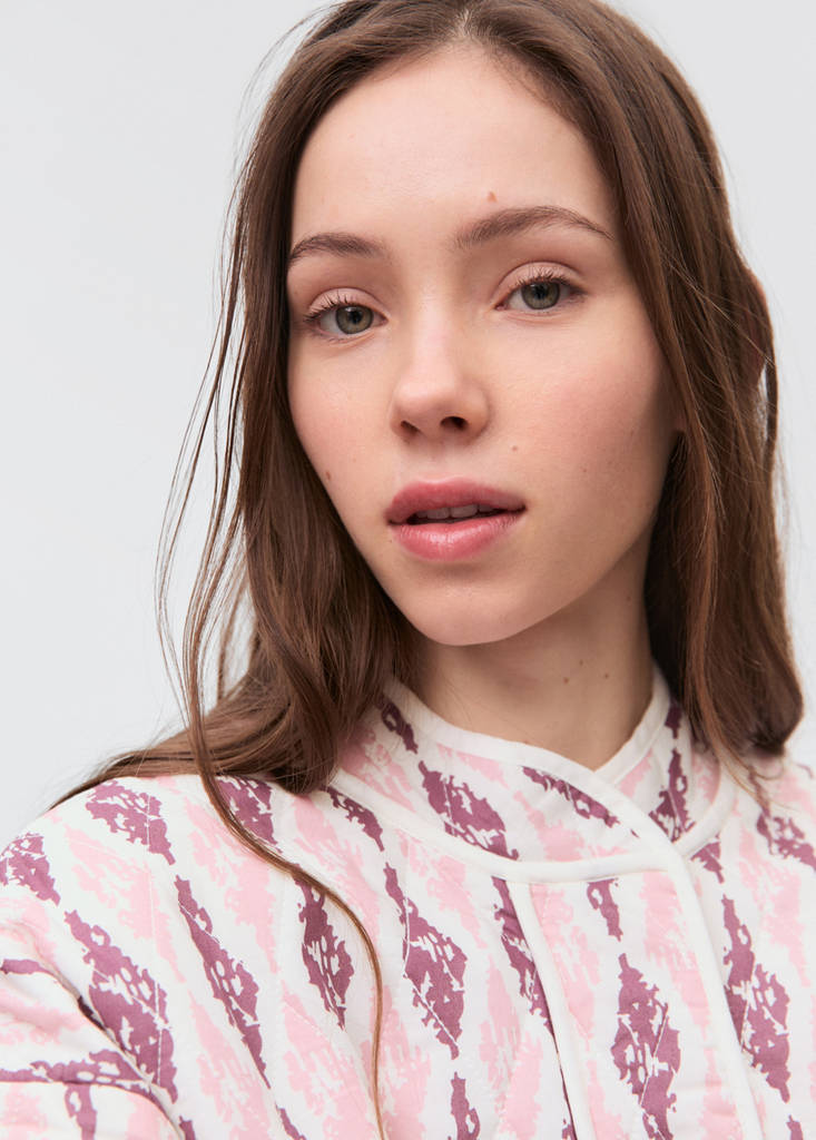 Quilted cotton jacket — Pastel Pink