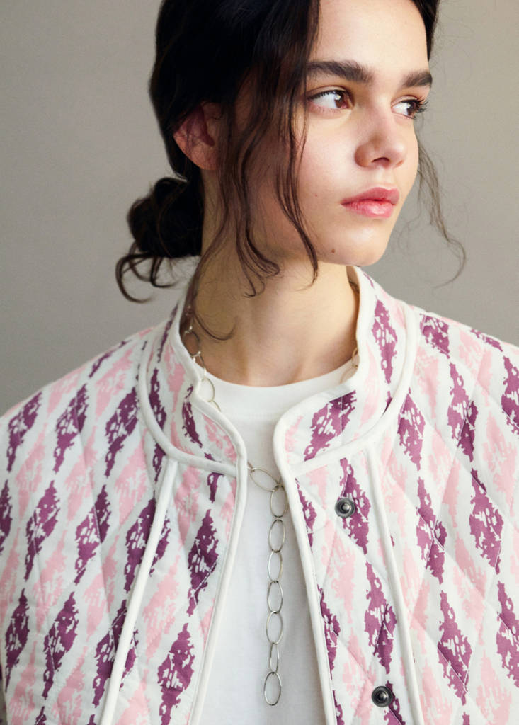Quilted cotton jacket — Pastel Pink