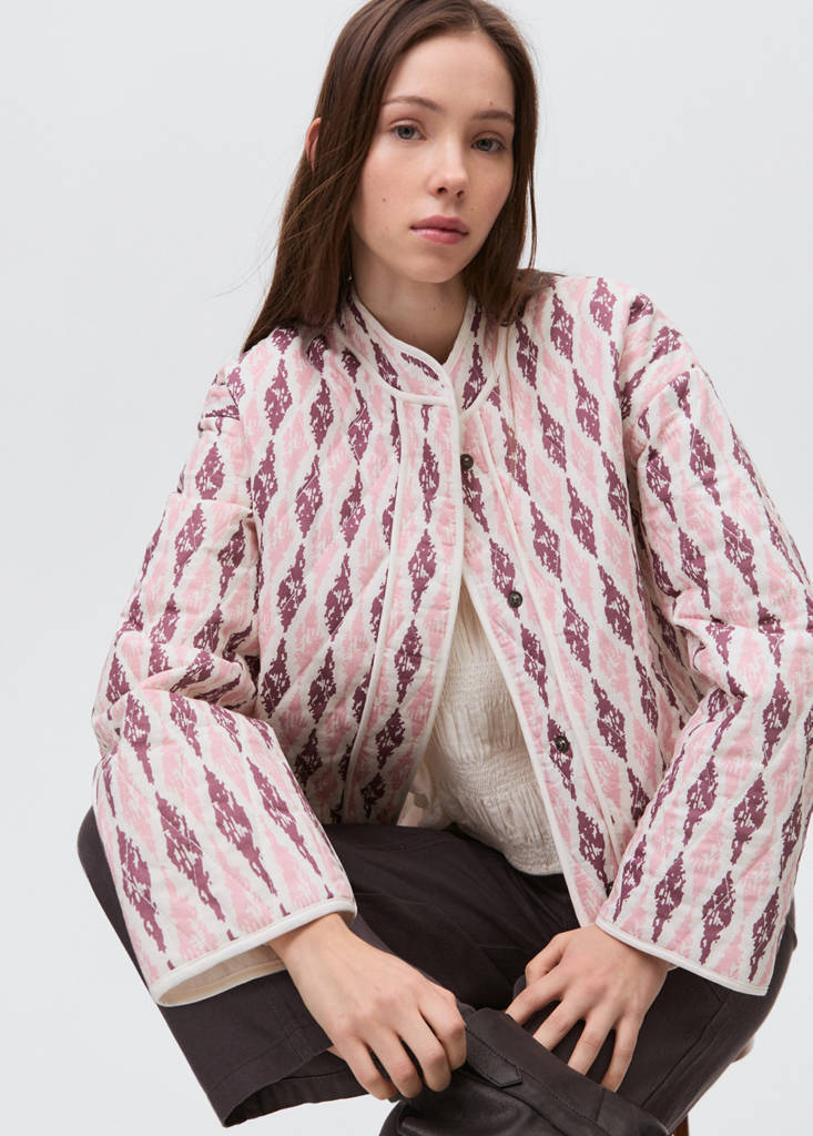 Quilted cotton jacket — Pastel Pink