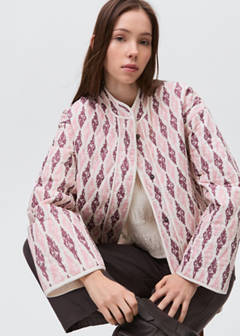 Quilted cotton jacket — Pastel Pink 6