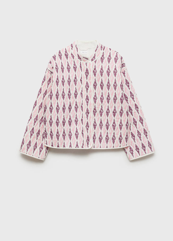 Quilted cotton jacket — Pastel Pink