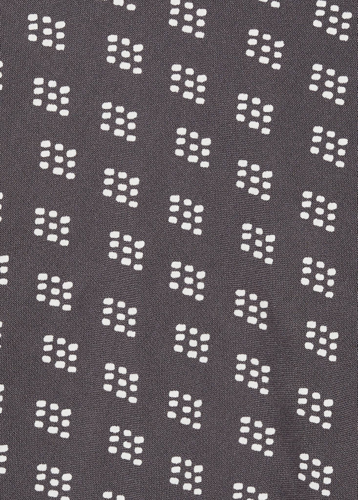 Long printed dress — Charcoal