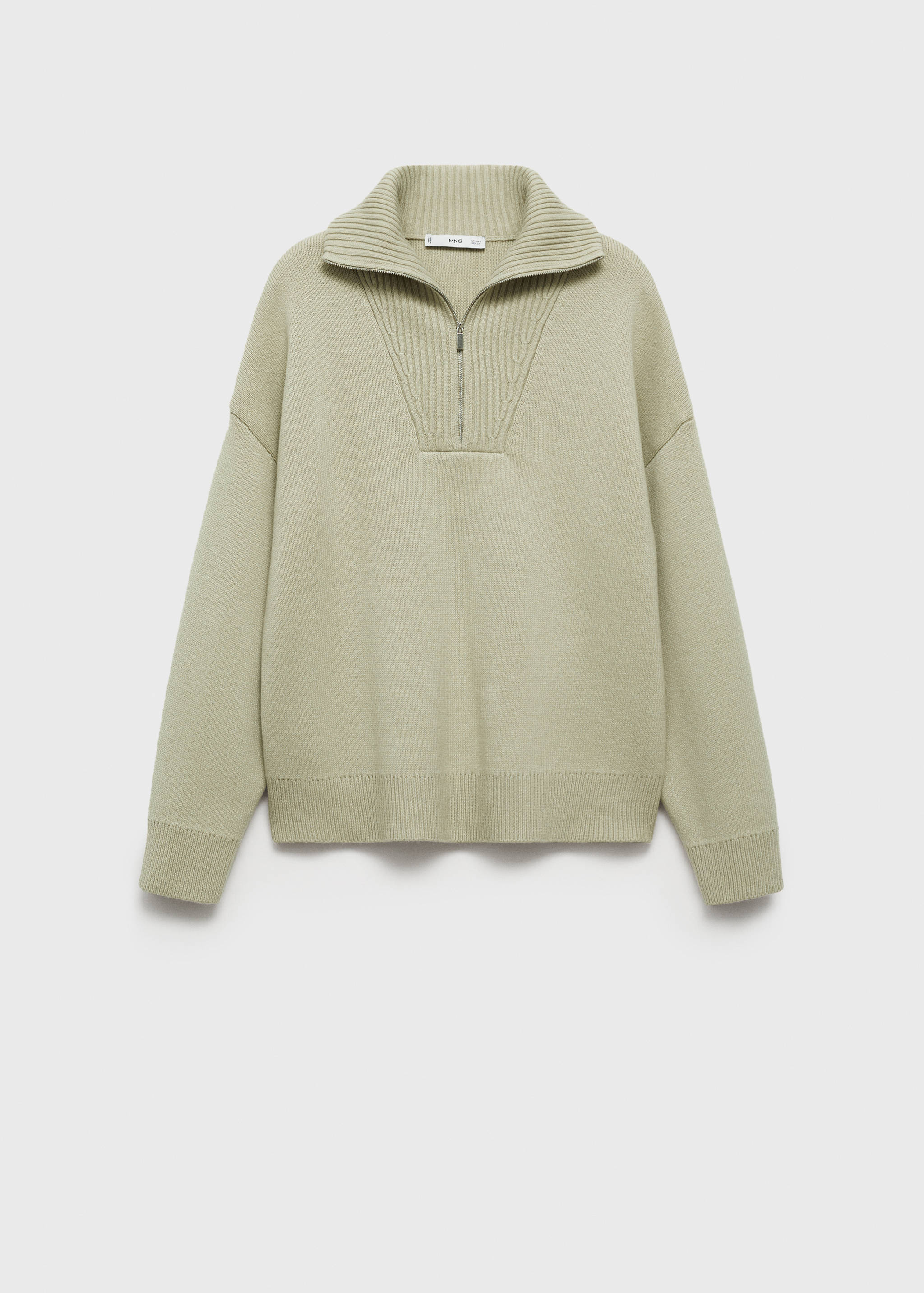 Wool-blend sweater with zip - Article without model