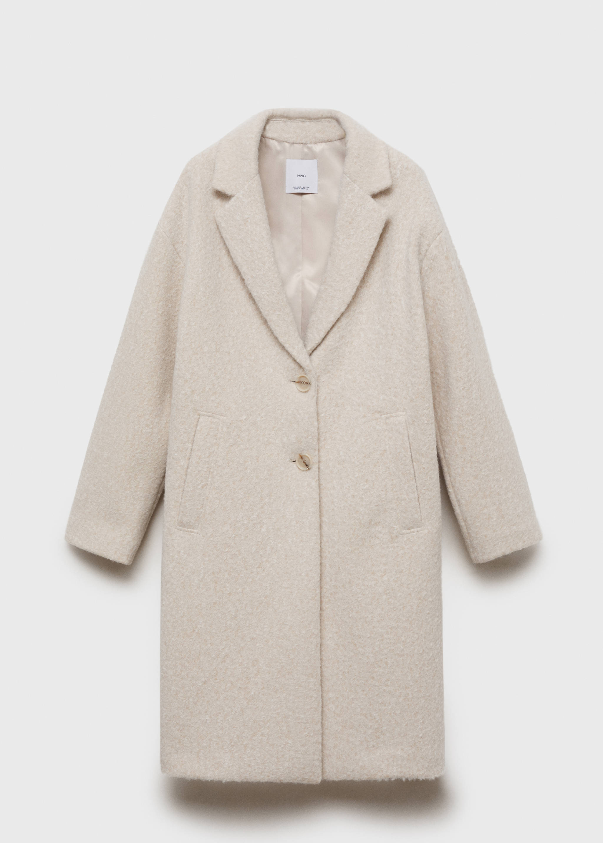 Oversized bouclé long coat - Article without model