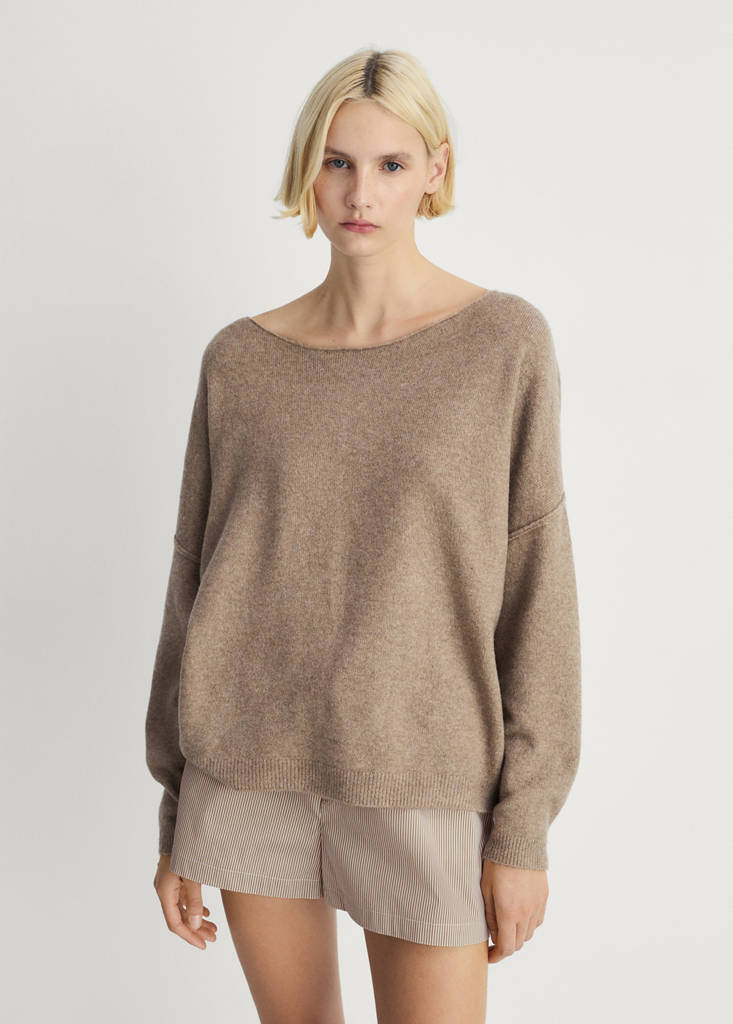 Oversize knit sweater — Tobacco Brown