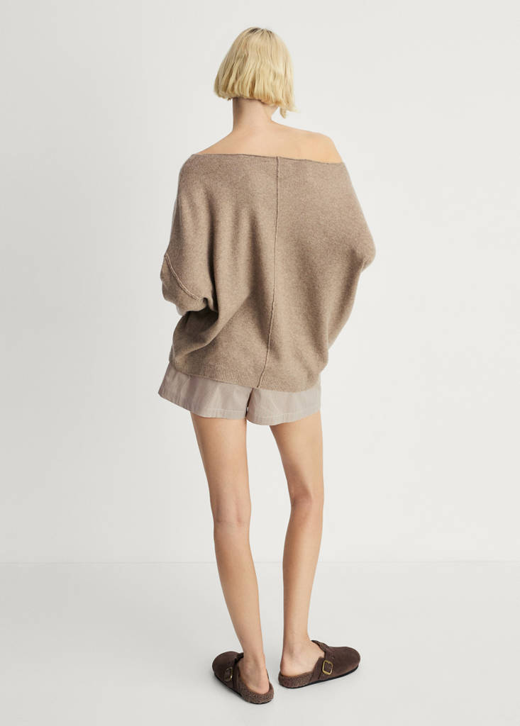 Oversize knit sweater — Tobacco Brown