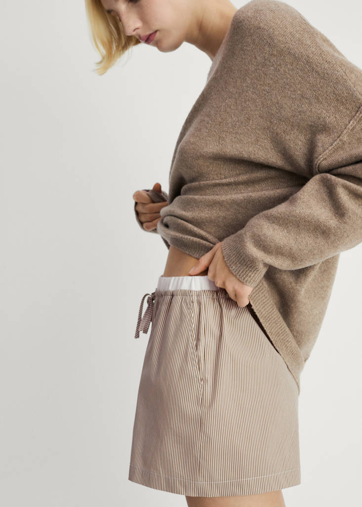 Oversize knit sweater — Tobacco Brown