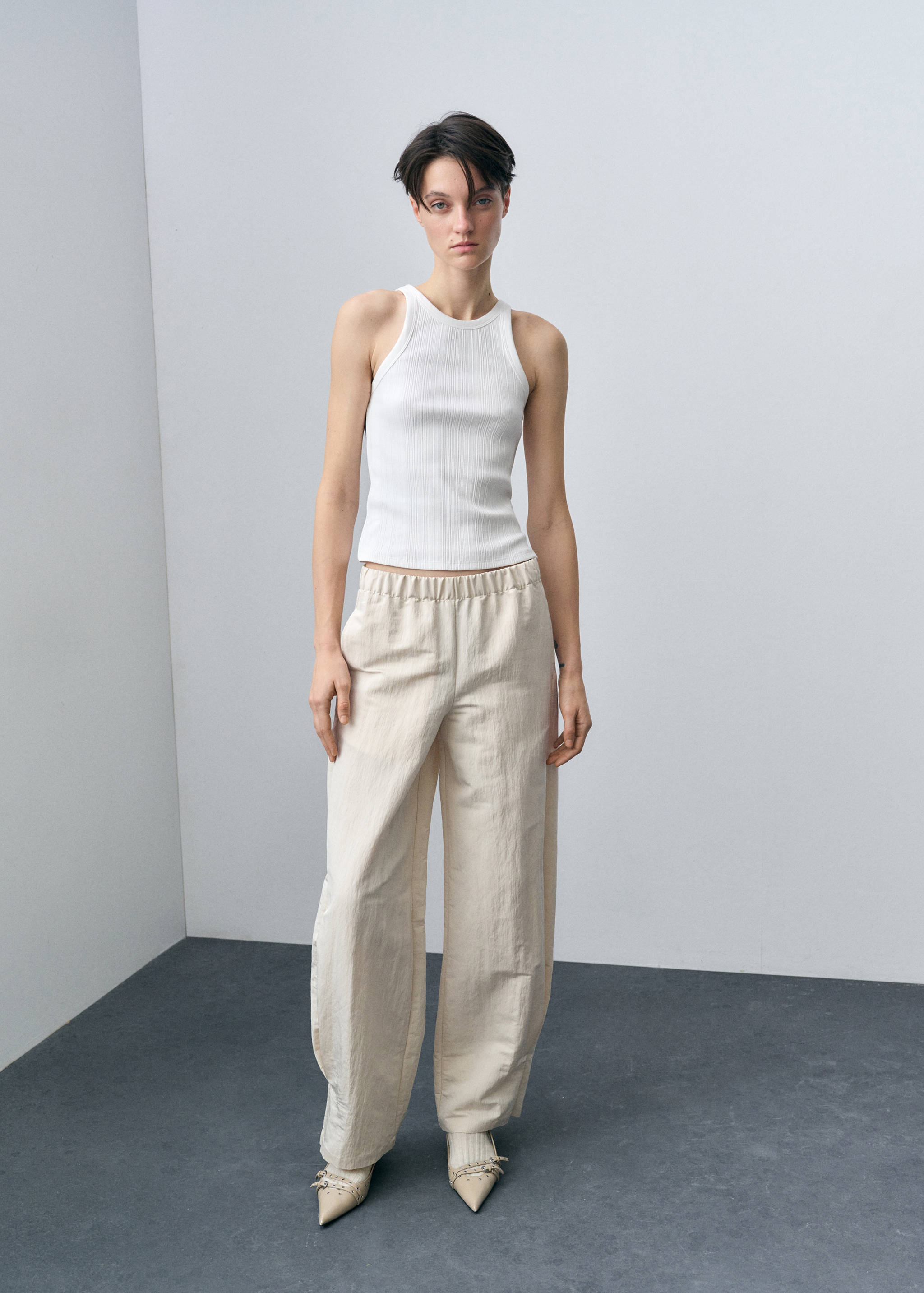 Top halter din bumbac - Plan general