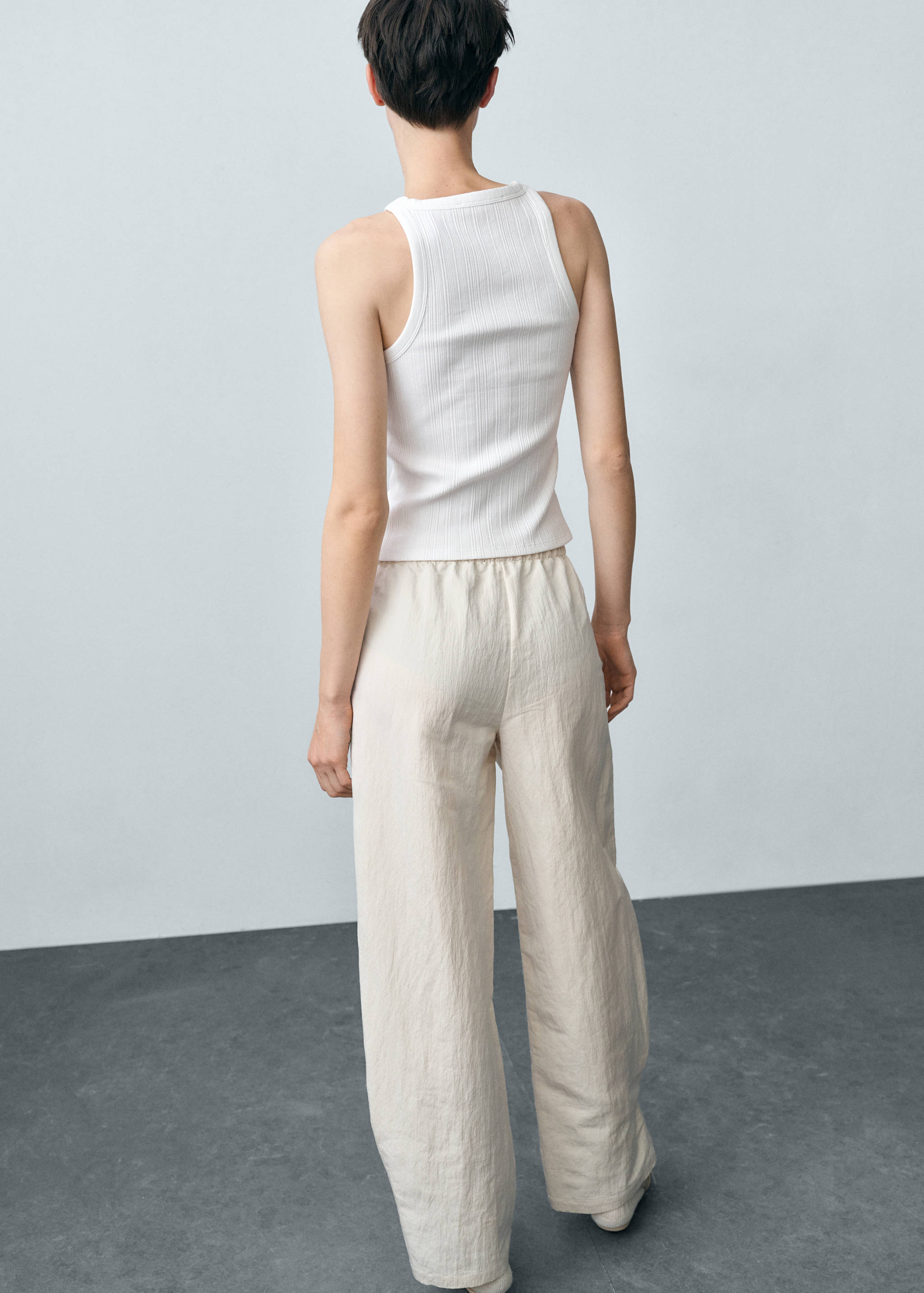 Top halter din bumbac - Spatele articolului