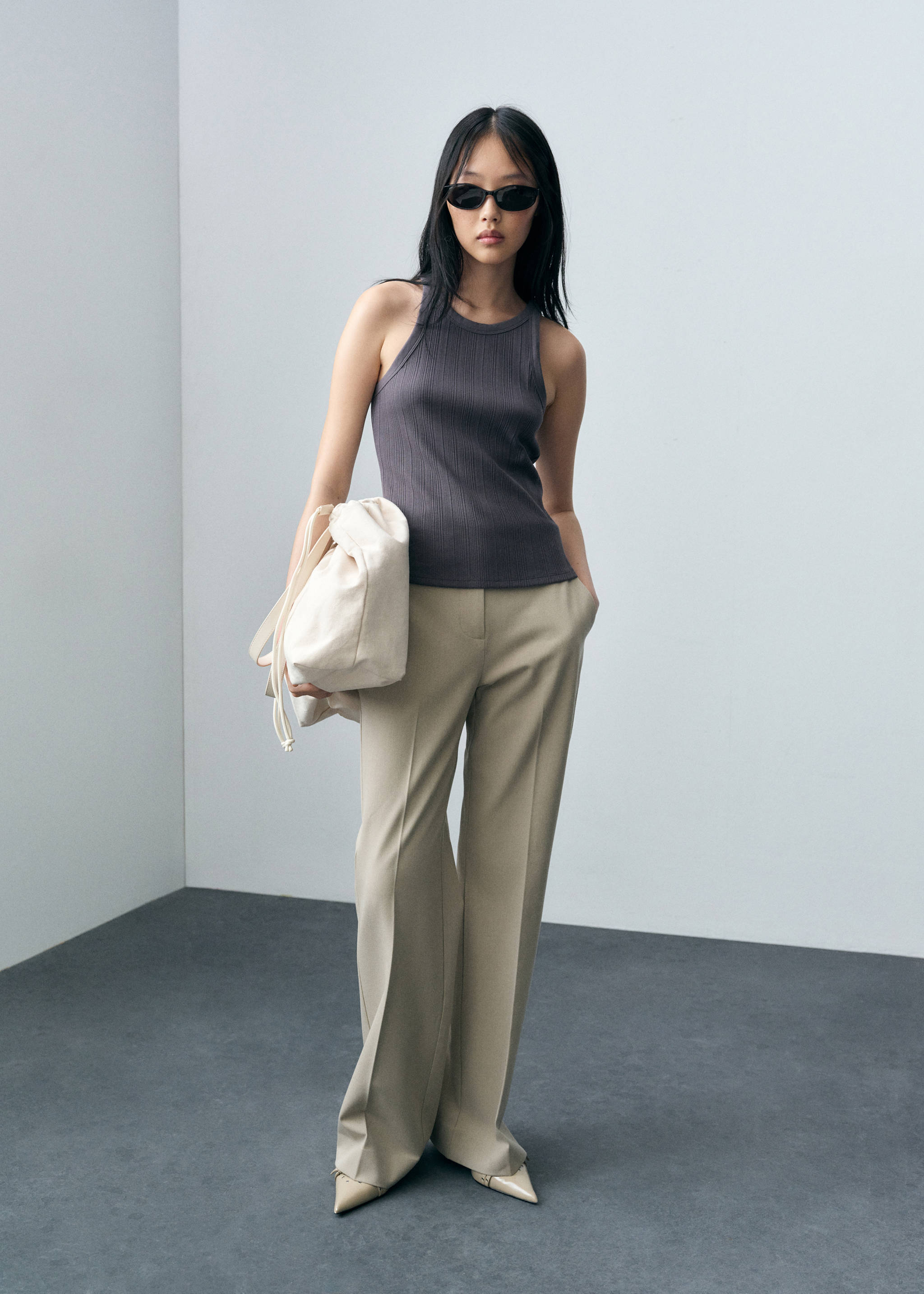 Top halter din bumbac - Plan general