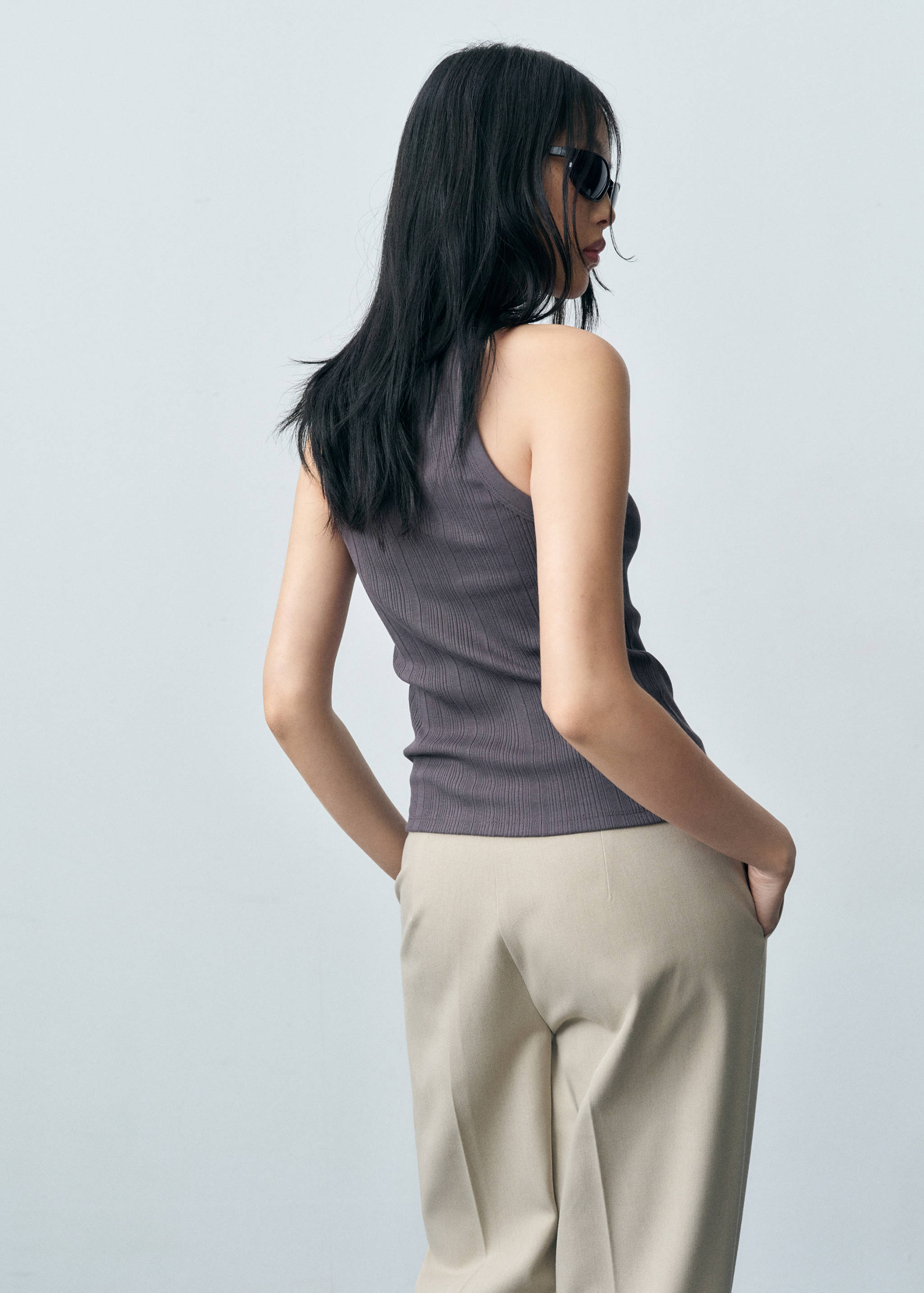 Top halter din bumbac - Spatele articolului