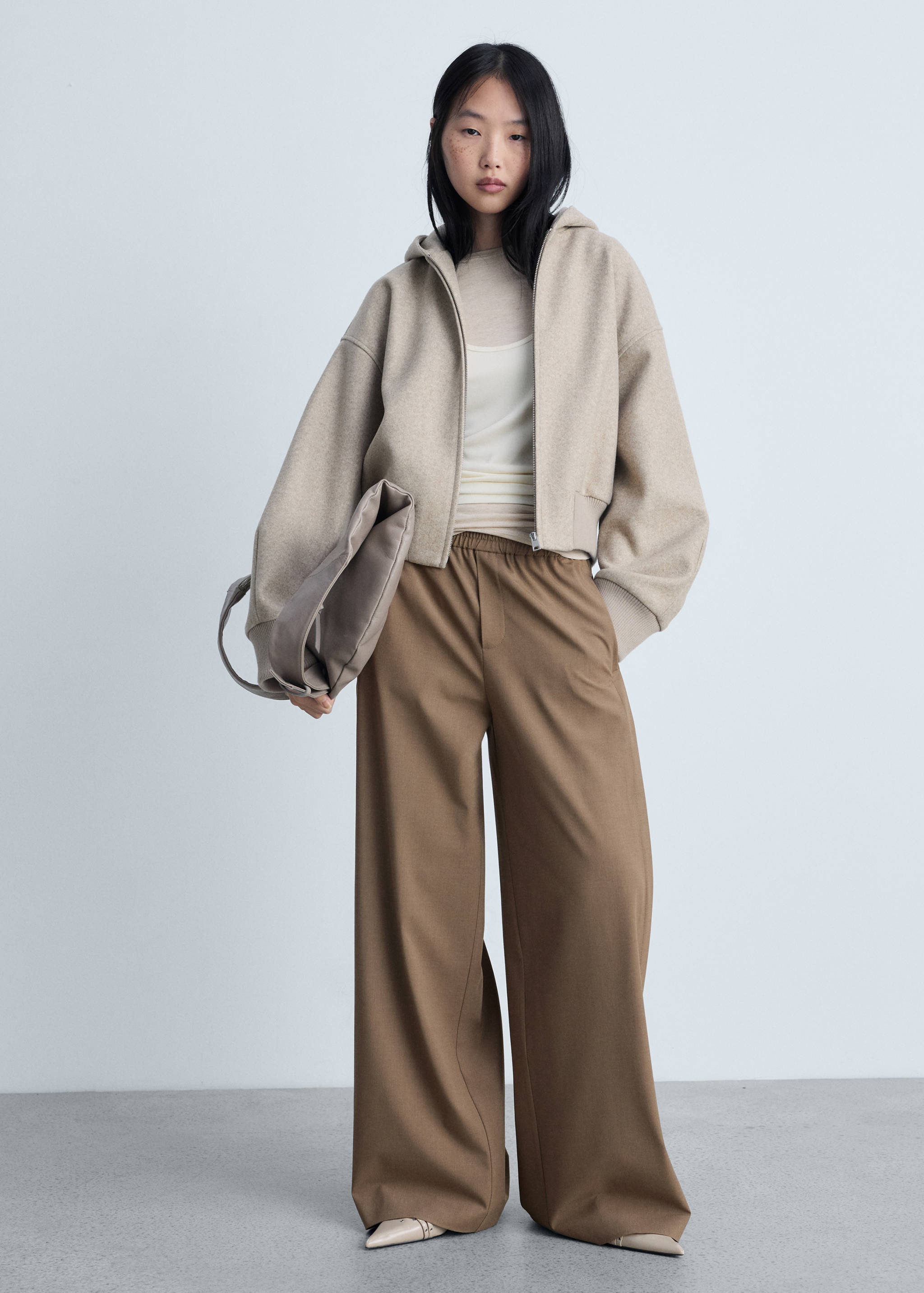 Wide leg jogger trousers - General plane