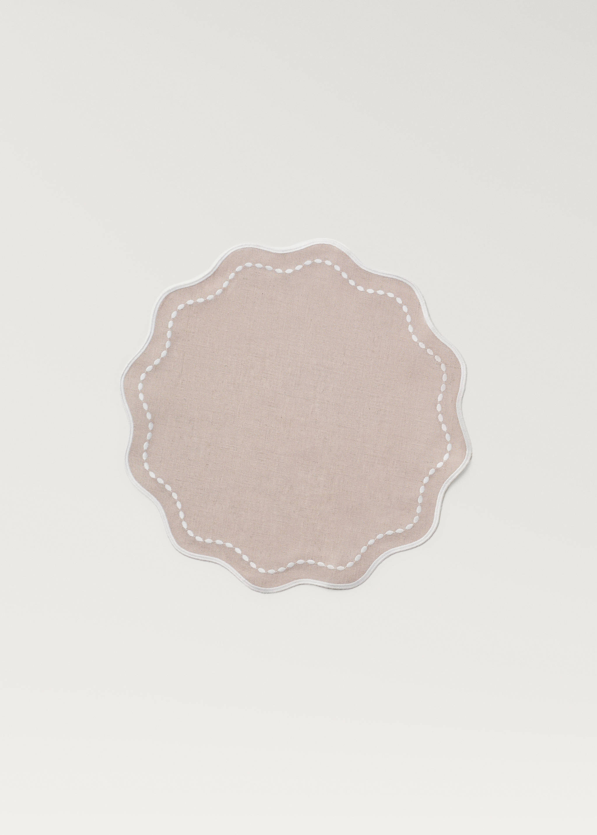 Individual de linho com tecido resinado às ondas - Artigo sem modelo