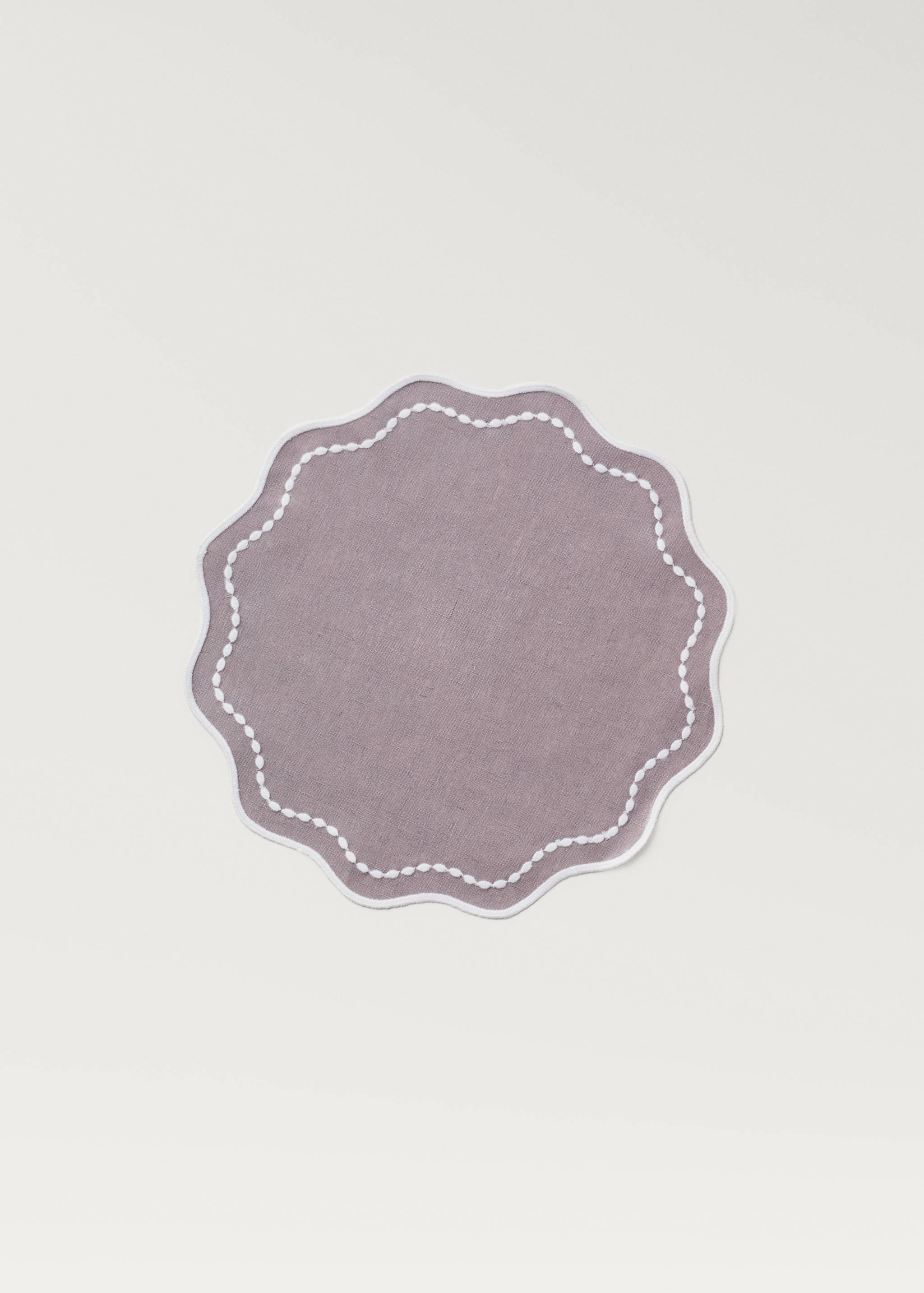 Gecoate placemat van geweven linnen met golvende afwerking - Artikel zonder model