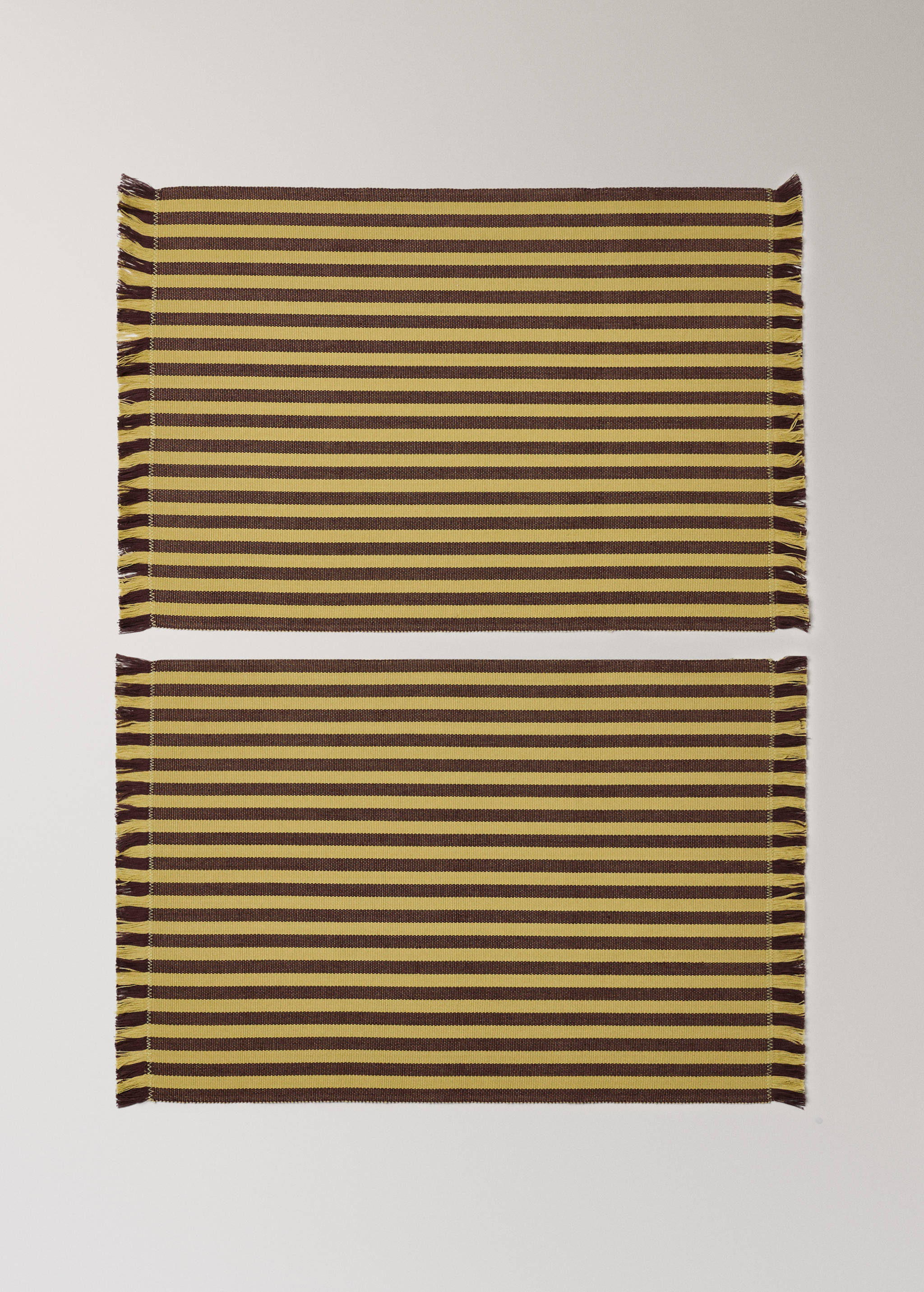 Cotton two-tone yarn-dyed striped placemat - Article without model