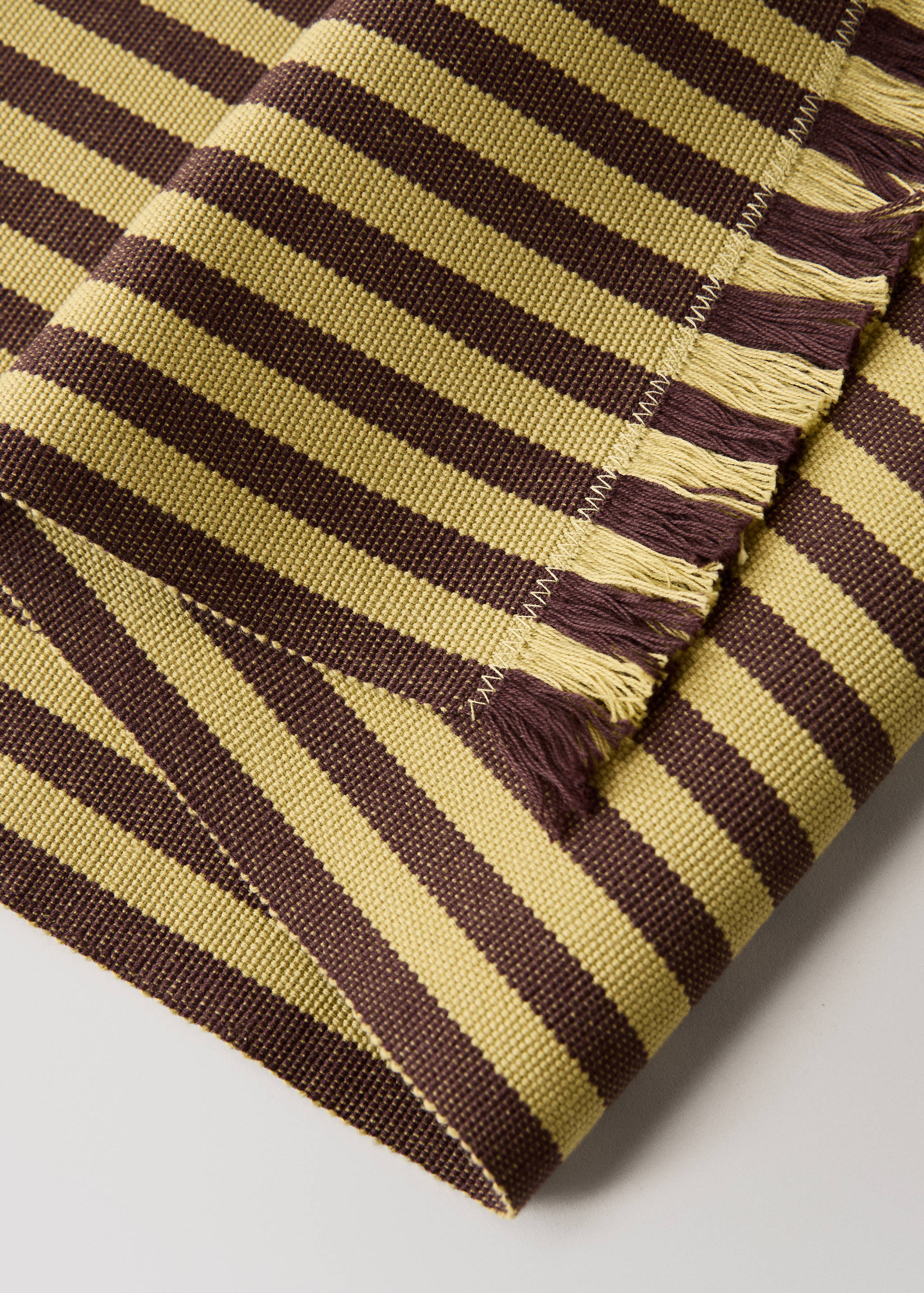 Cotton two-tone yarn-dyed striped placemat - Details of the article 1
