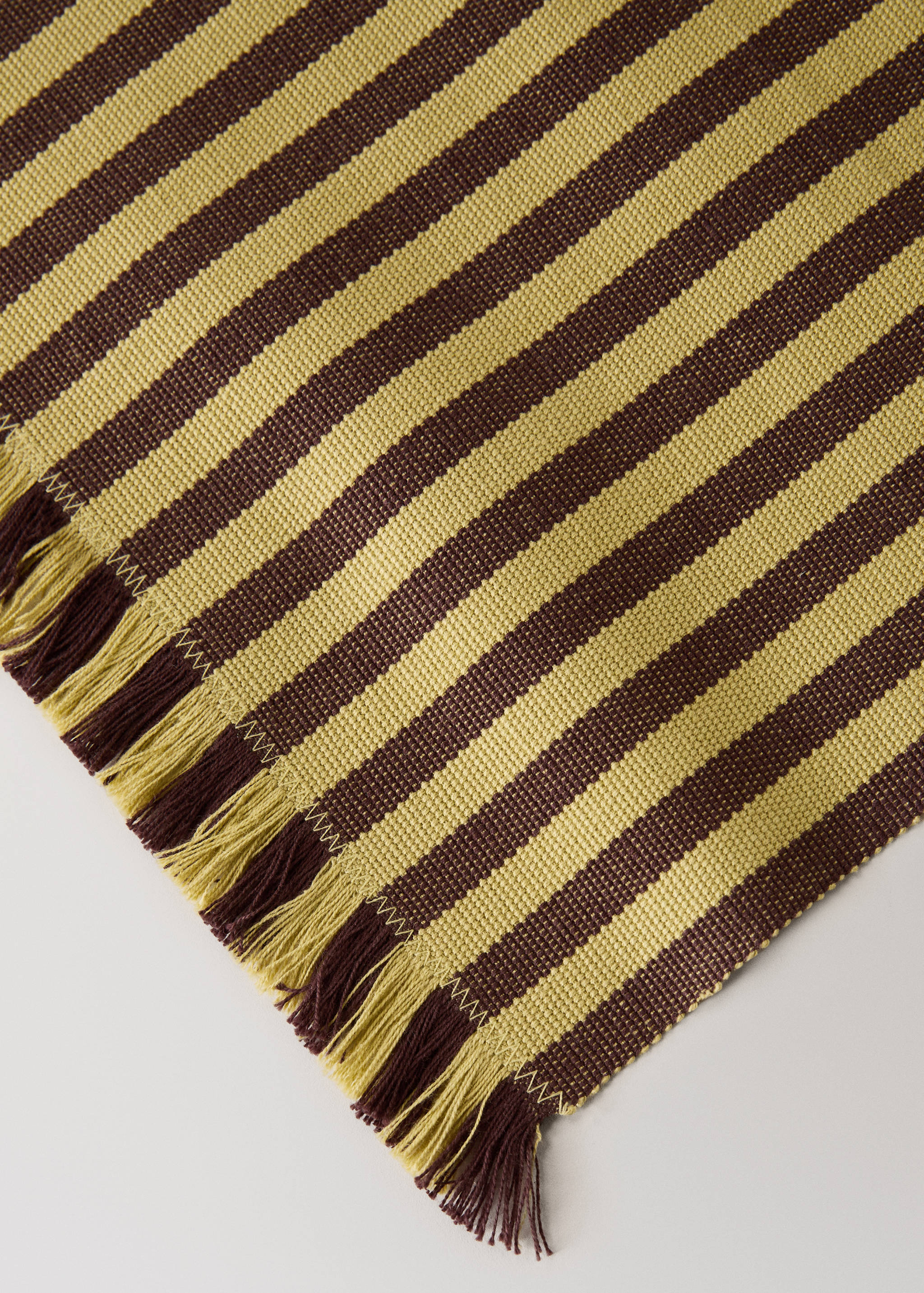Cotton two-tone yarn-dyed striped placemat - Details of the article 2
