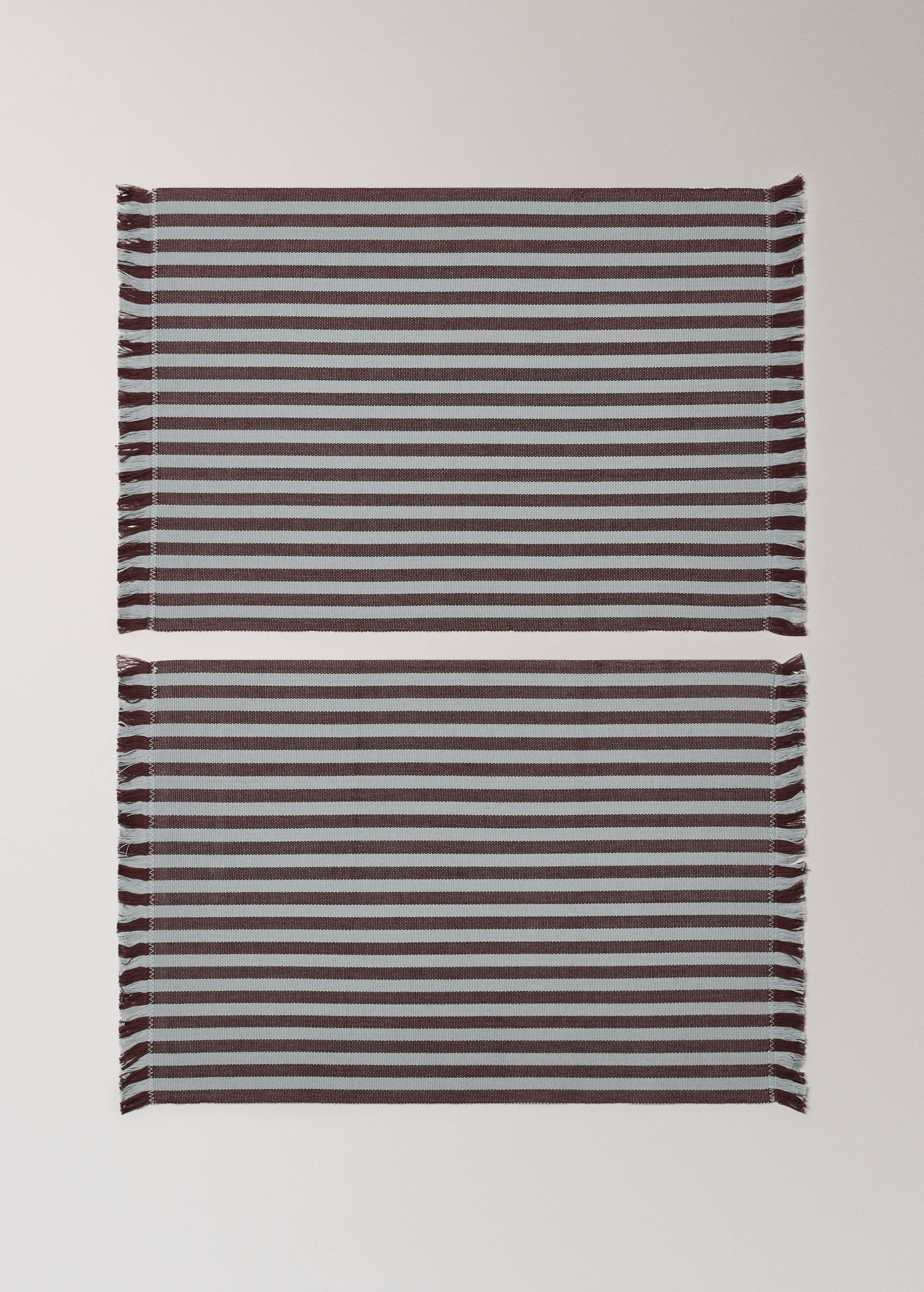 Cotton two-tone yarn-dyed striped placemat - Article without model