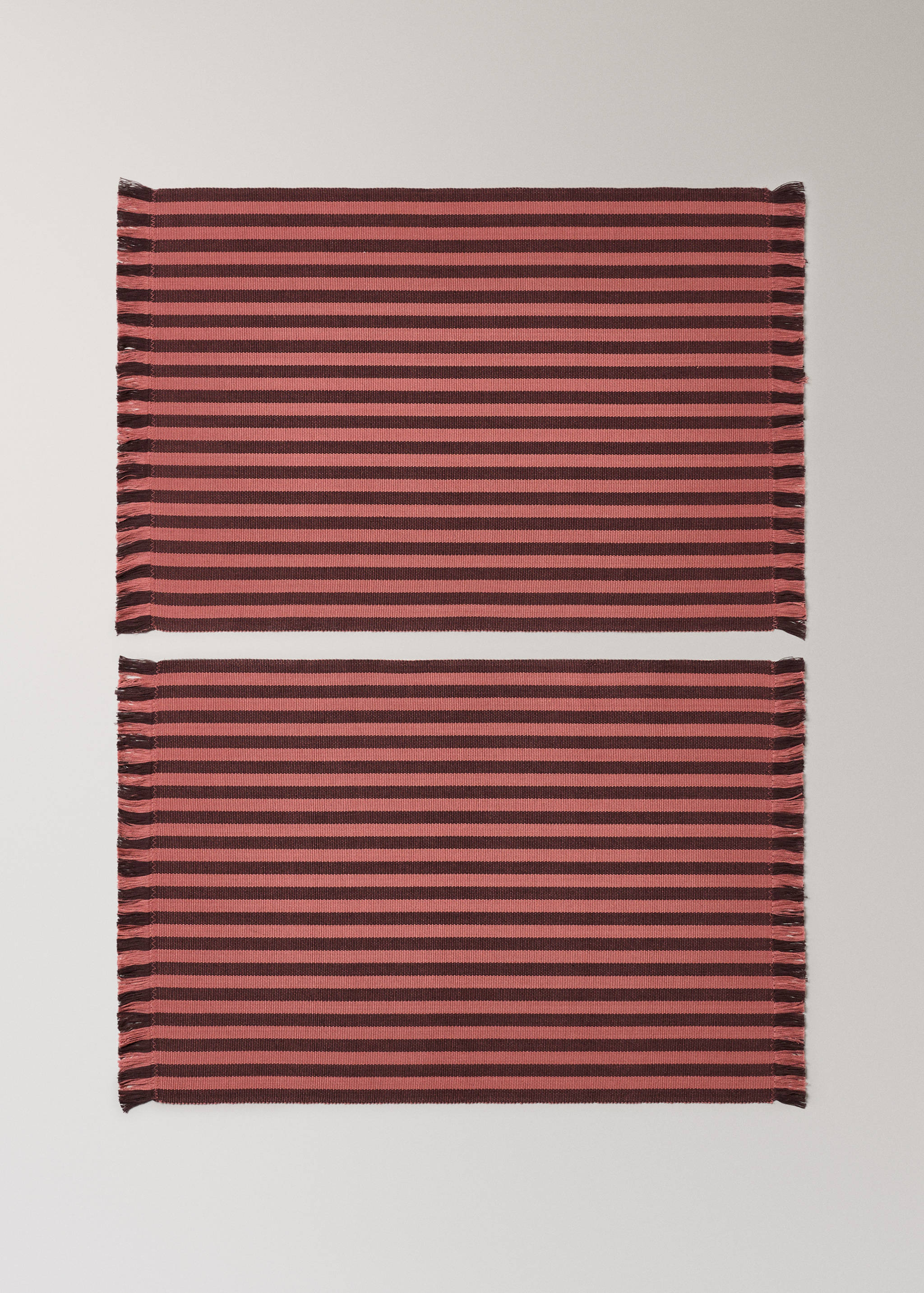 Cotton two-tone yarn-dyed striped placemat - Article without model