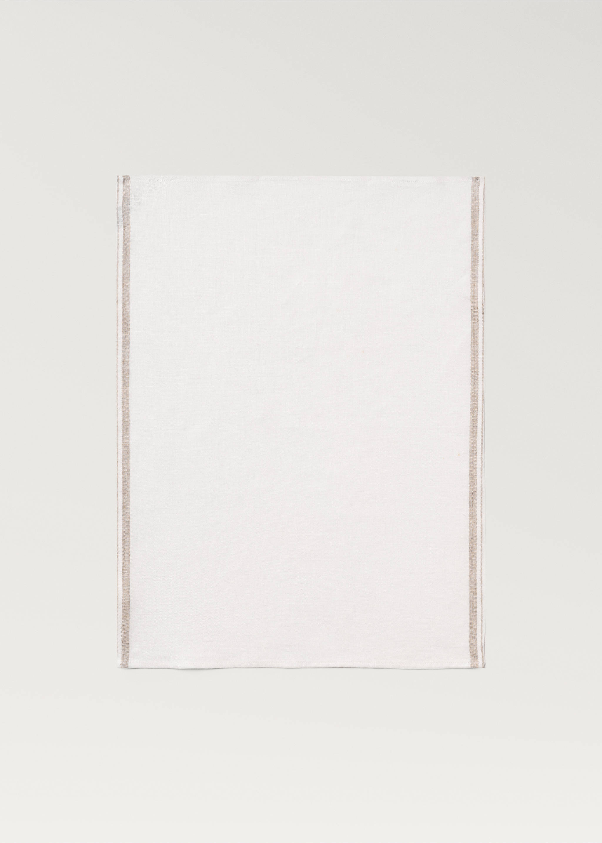 Paño cocina lino hilo tintado rayas - Detalle del artículo 1, Arena. Ref: 87083309-00.