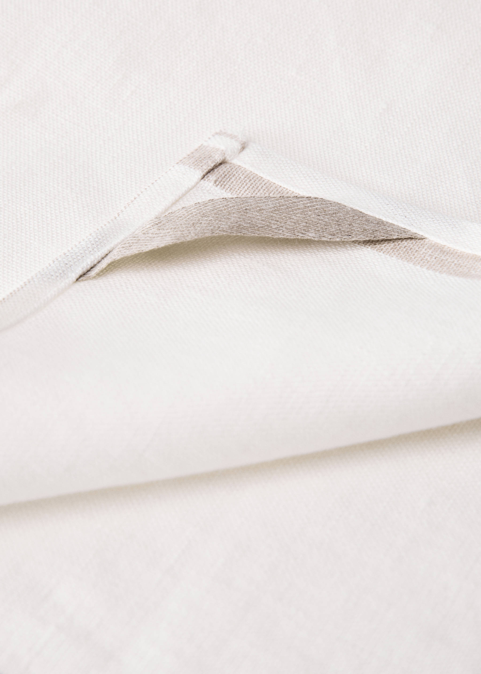 Linen dish cloth with stripes and dyed yarn - Details of the article 2