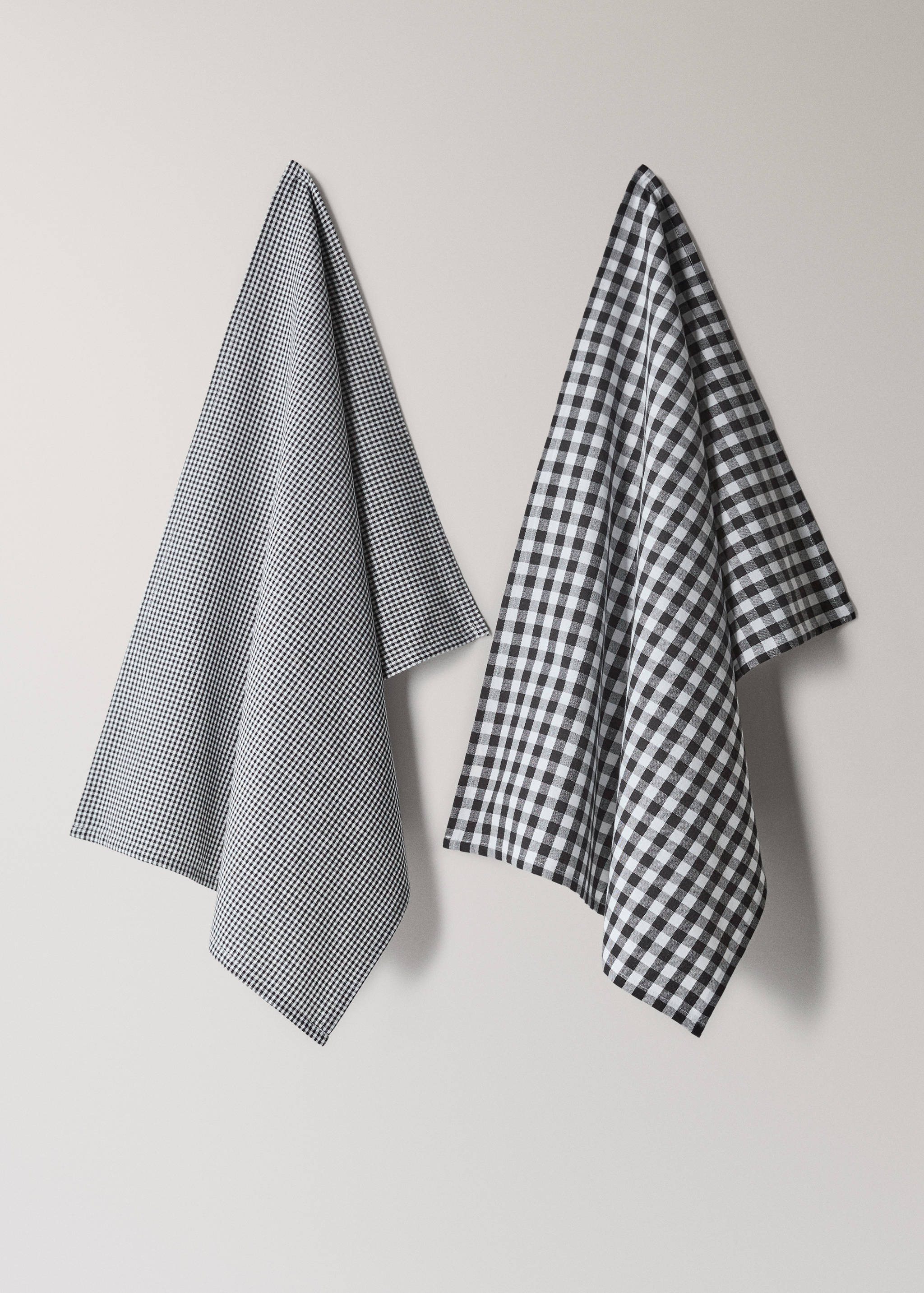 Cotton gingham checked kitchen towels - Article without model