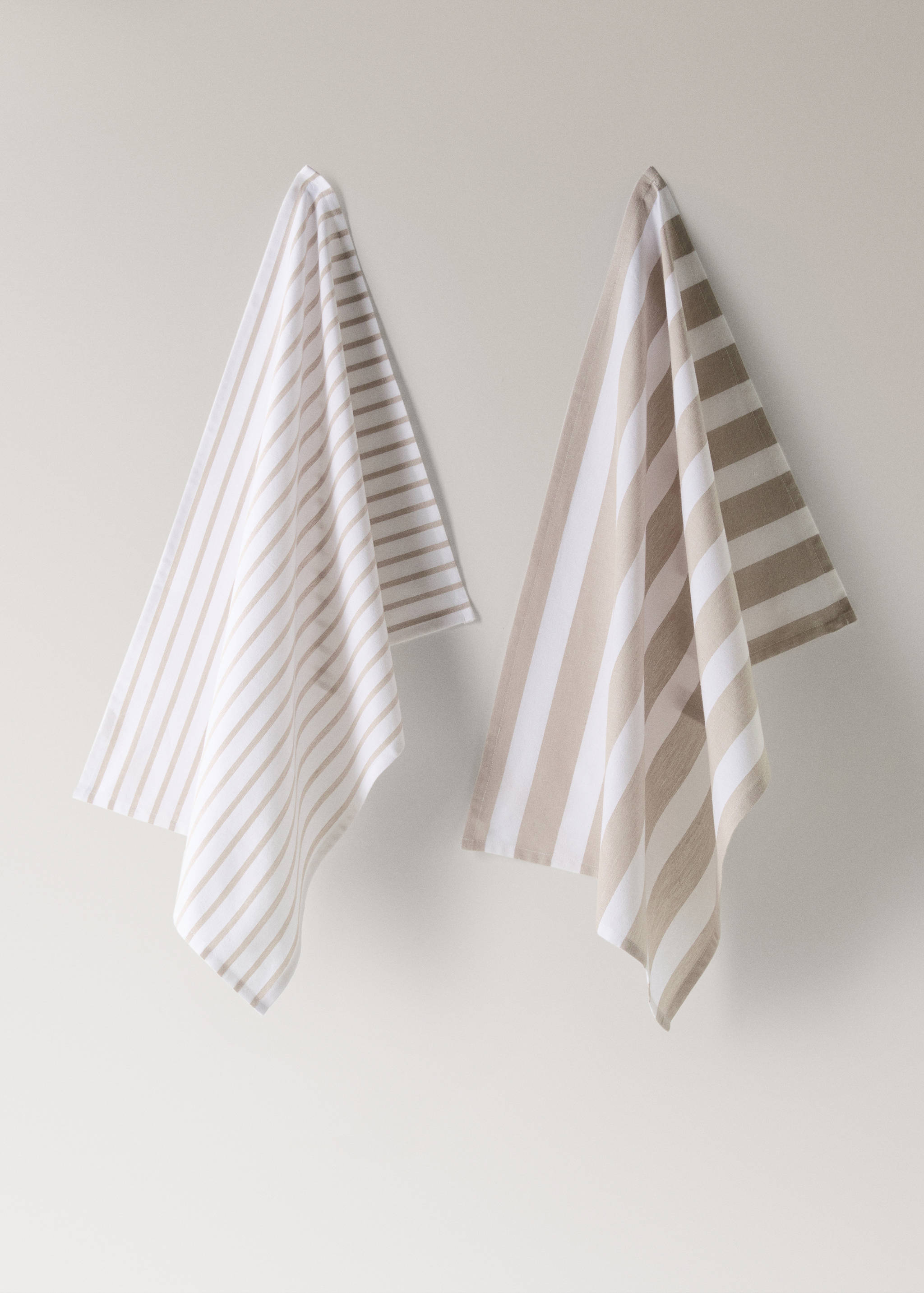 Pano de cozinha de multirriscas bicolores - Artigo sem modelo