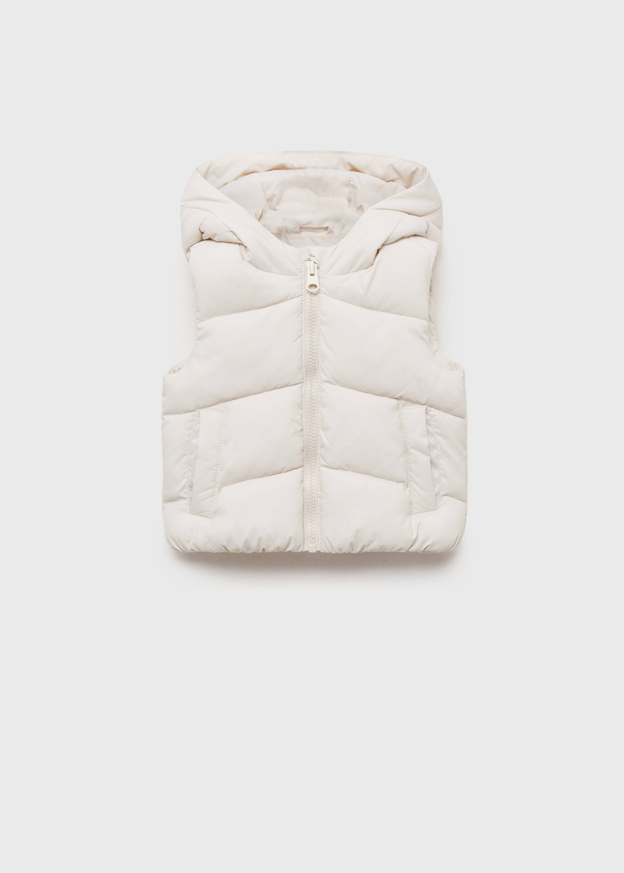 Quilted gilet with hood - Article without model