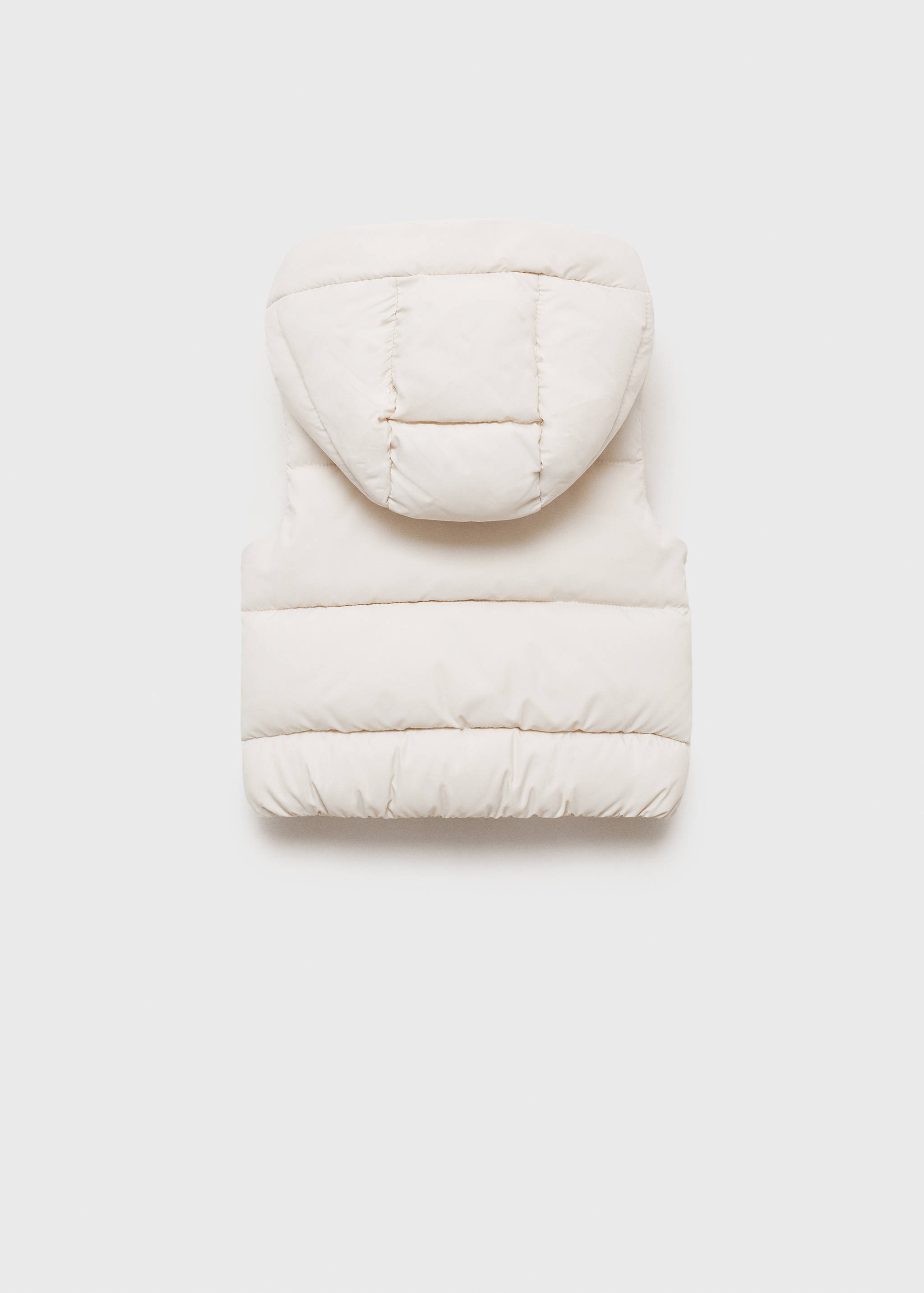 Quilted gilet with hood - Reverse of the article