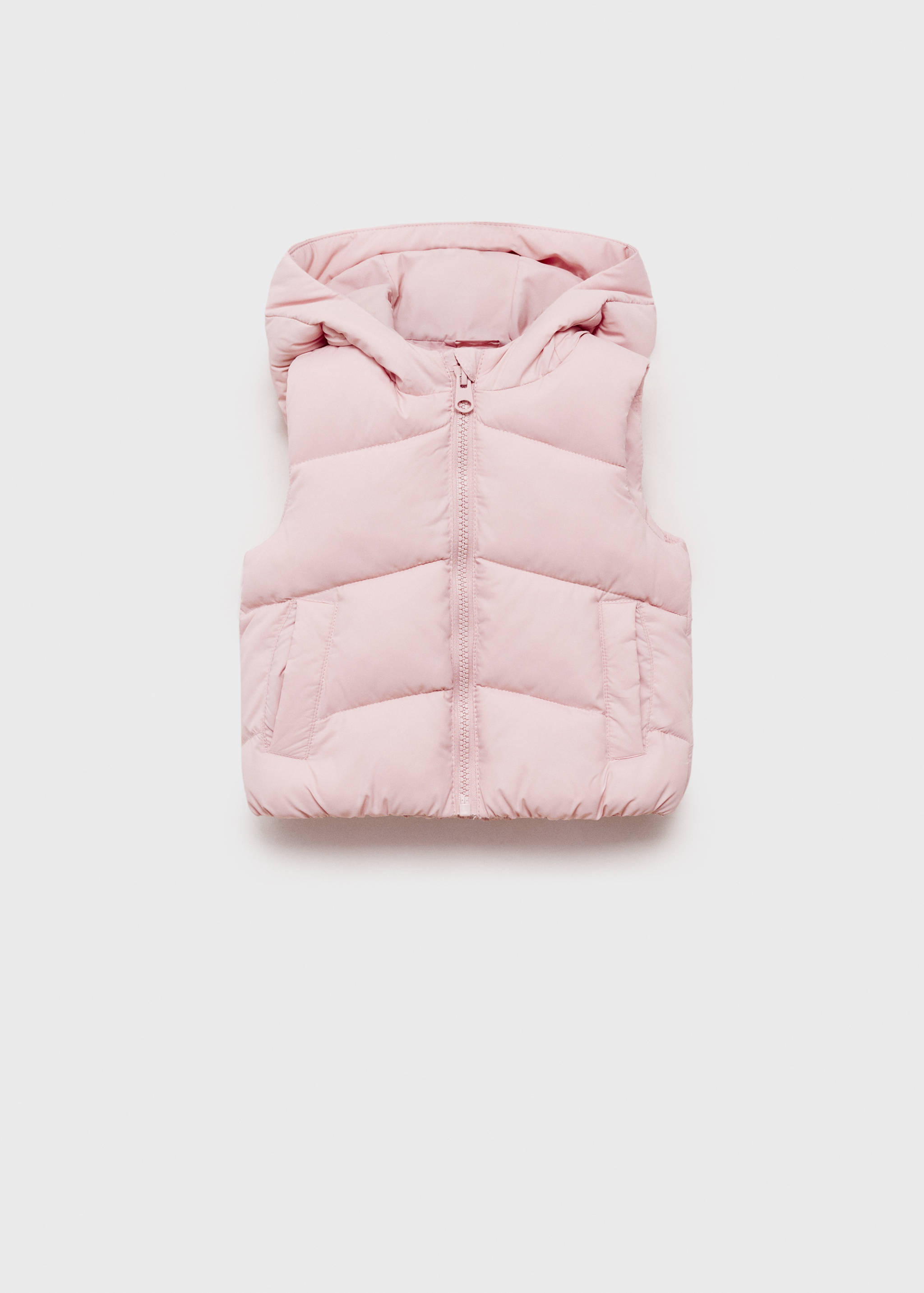 Quilted gilet with hood - Article without model
